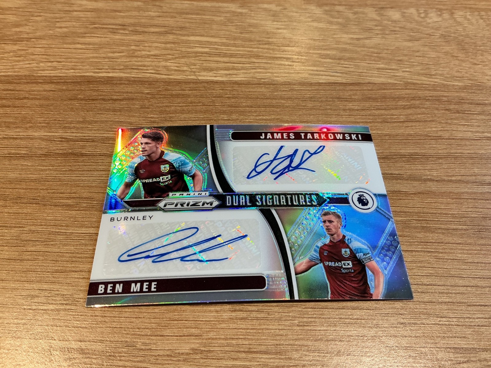 BURNLEY DUAL SIGNITURES JAMES TARKOWSKI AND BEN MEE PRIZM CARD for sale on Ebay