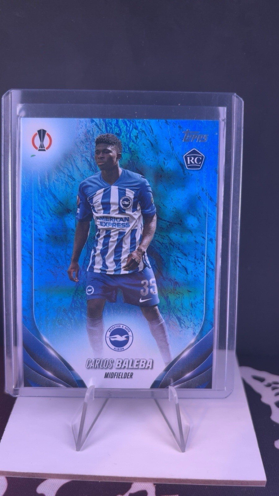 Carlos Baleba Brighton Rookie Blue Inferno 149/175 Topps Uefa Chrome 2023-2024 for sale on Ebay