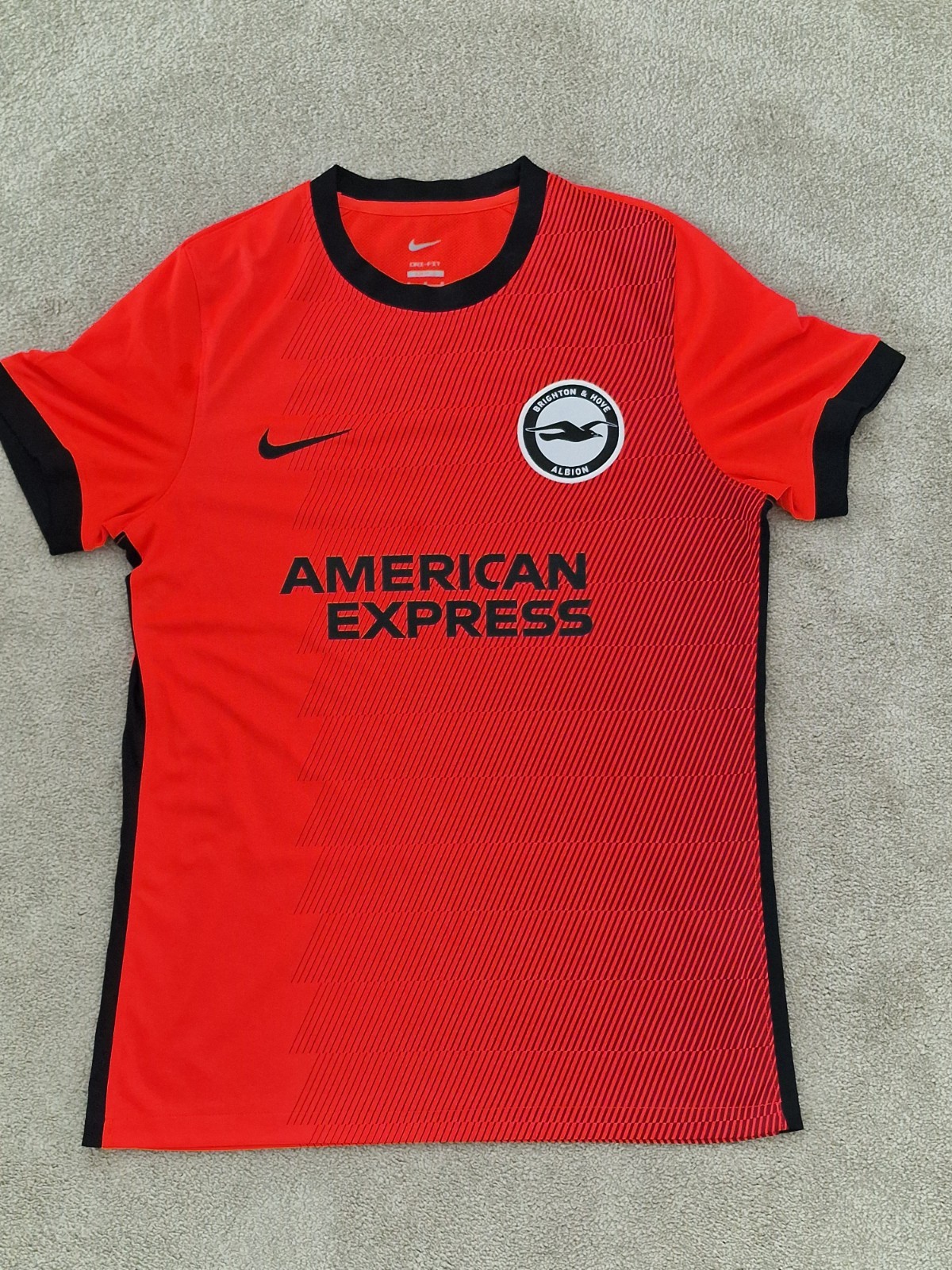 Brighton Football Shirt - Size Adult Slim Fit Medium - Nike Dri Fit Material for sale on Ebay