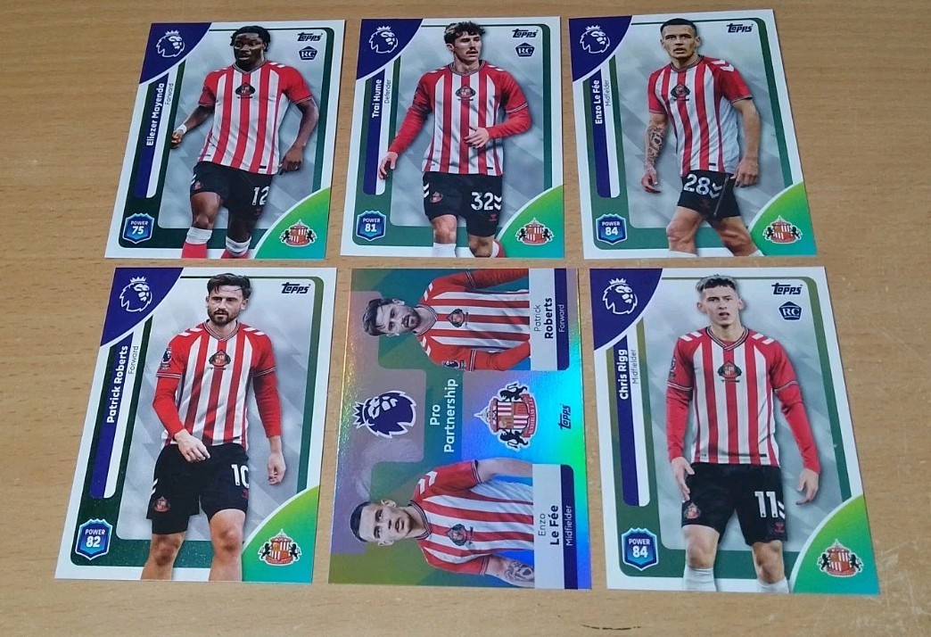 Topps Premier League 2026 25/26 Sunderland Team Football Trading Cards bundle  for sale on Ebay