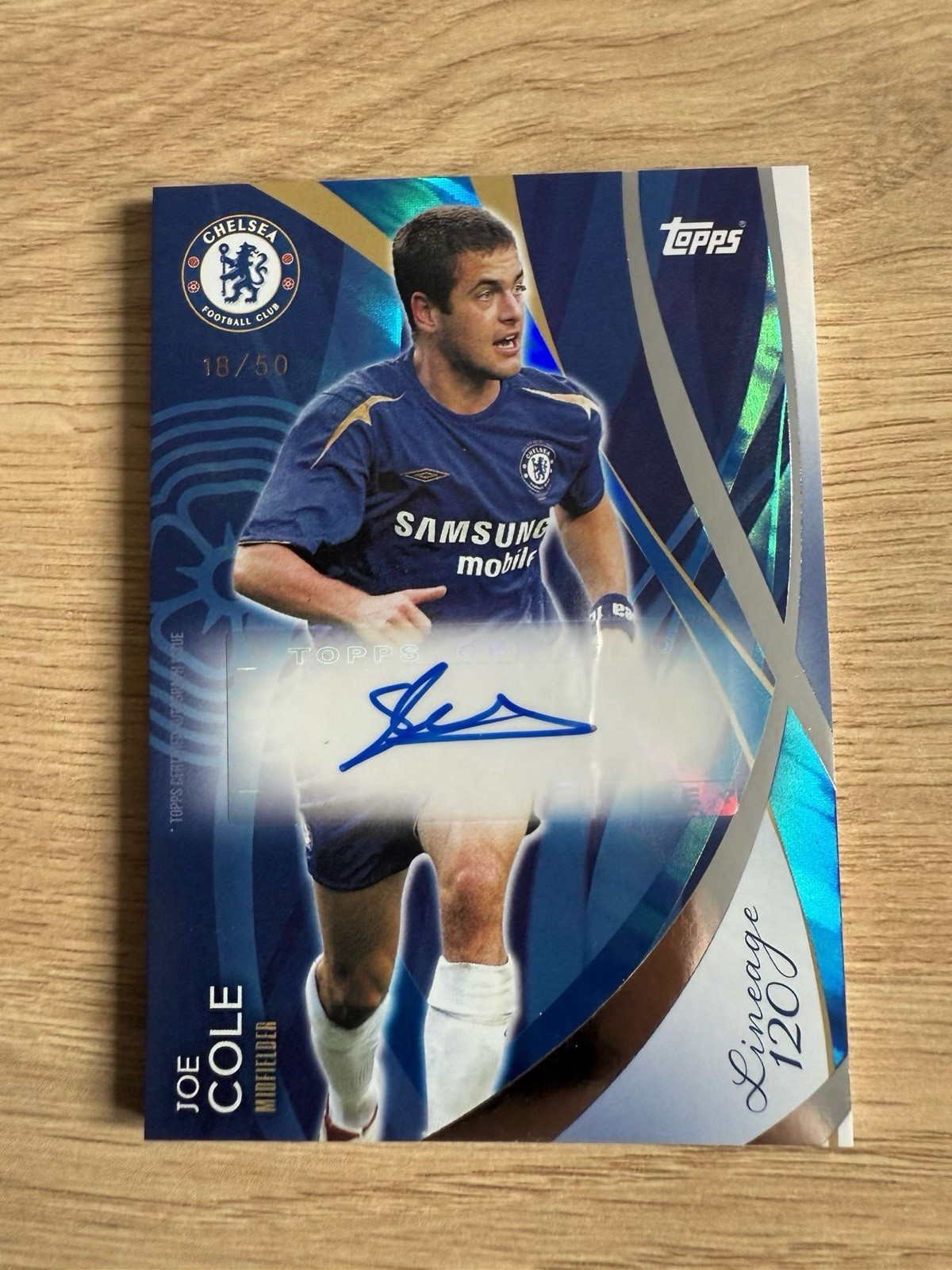 2025 Topps Lineage Chelsea 120 Year Anniversary Joe Cole Autograph Gold 18/50 for sale on Ebay