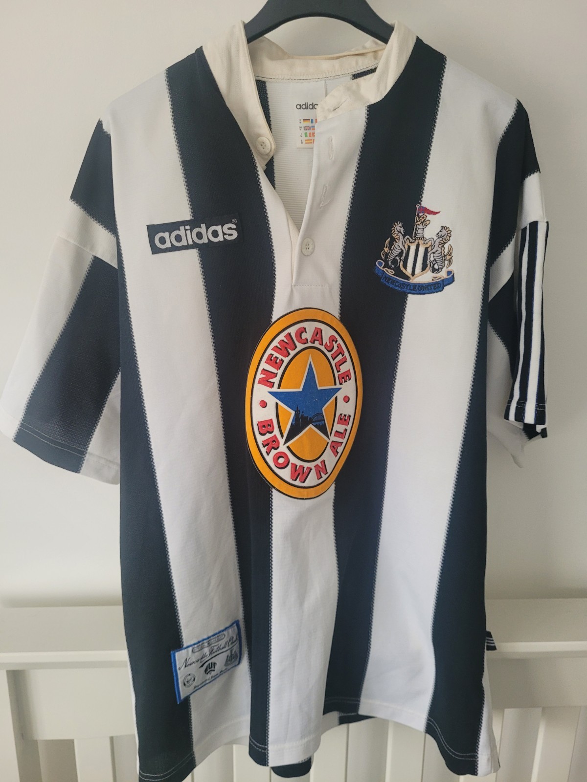 Newcastle United Adidas 1996/97 Original Vintage Home Football Shirt - Size M for sale on Ebay
