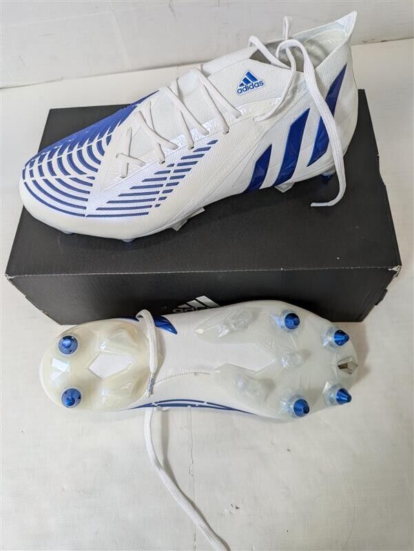 ADIDAS Mens White & Blue Predator Edge 1 SG Football Boots UK( 7  1/2 )NEW for sale on Ebay