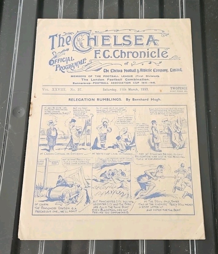 Chelsea V Blackpool 1933 for sale on Ebay