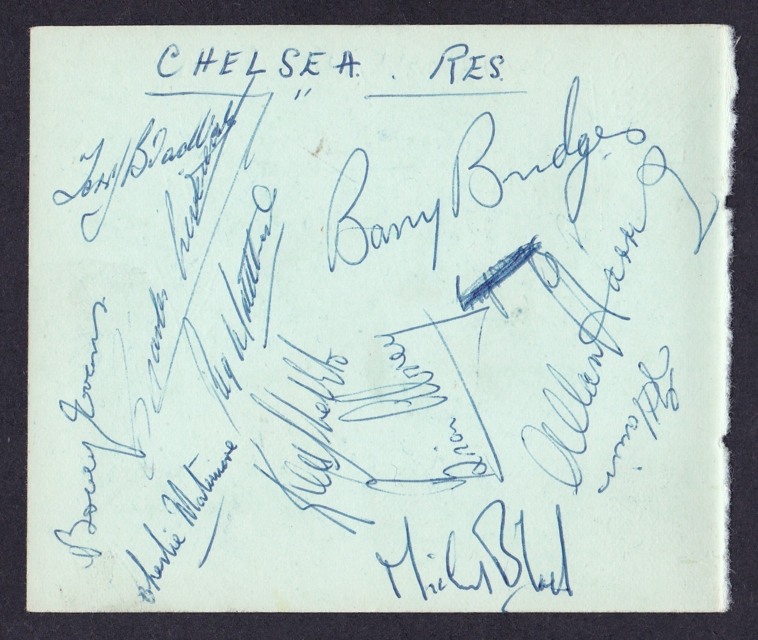 CHELSEA Reserves x 11 / SOUTHAMPTON x 11 1960/1961 Signed Autograph Page for sale on Ebay