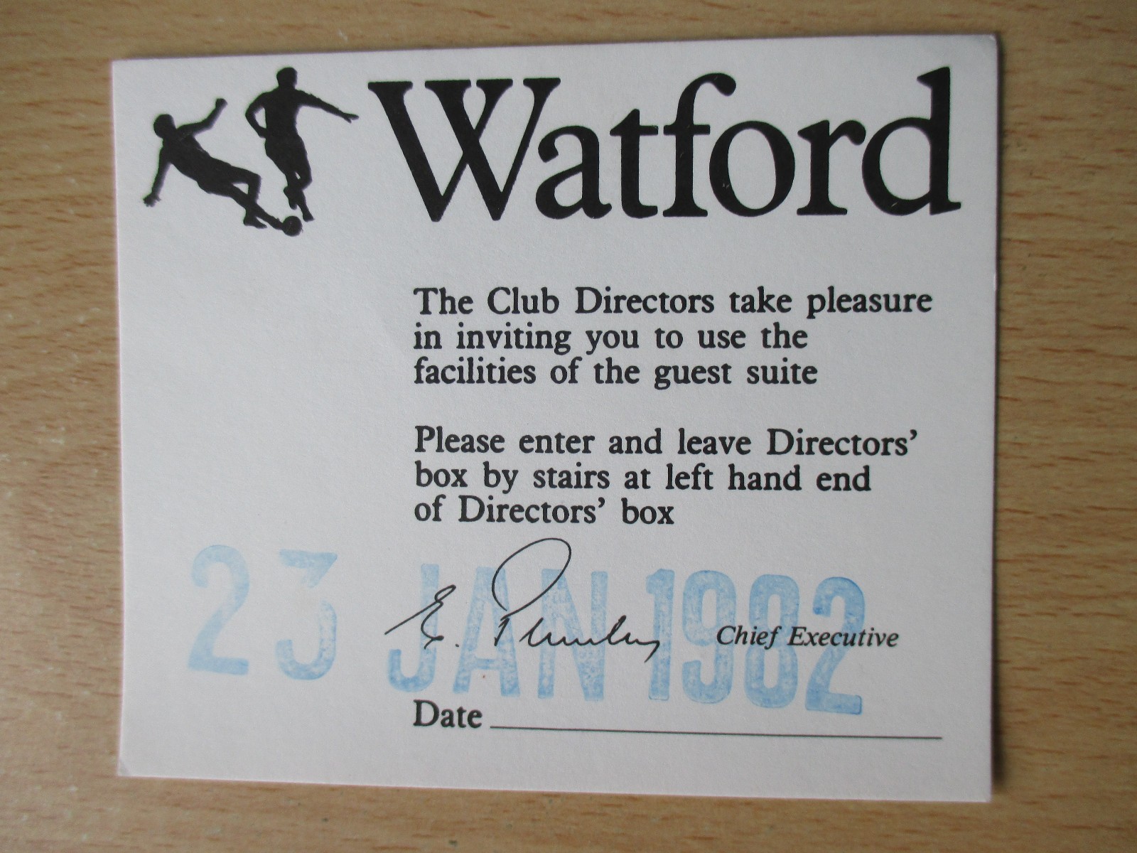 Watford v West Ham 1982 FA Cup 4th Round Directors ticket season 1981/82 vgc for sale on Ebay