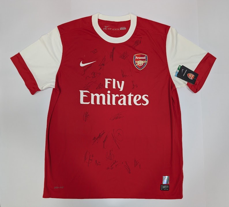 ARSENAL FIRST TEAM w/ VAN PERSIE, FABREGAS Signed Jersey Authenticated by Club for sale on Ebay