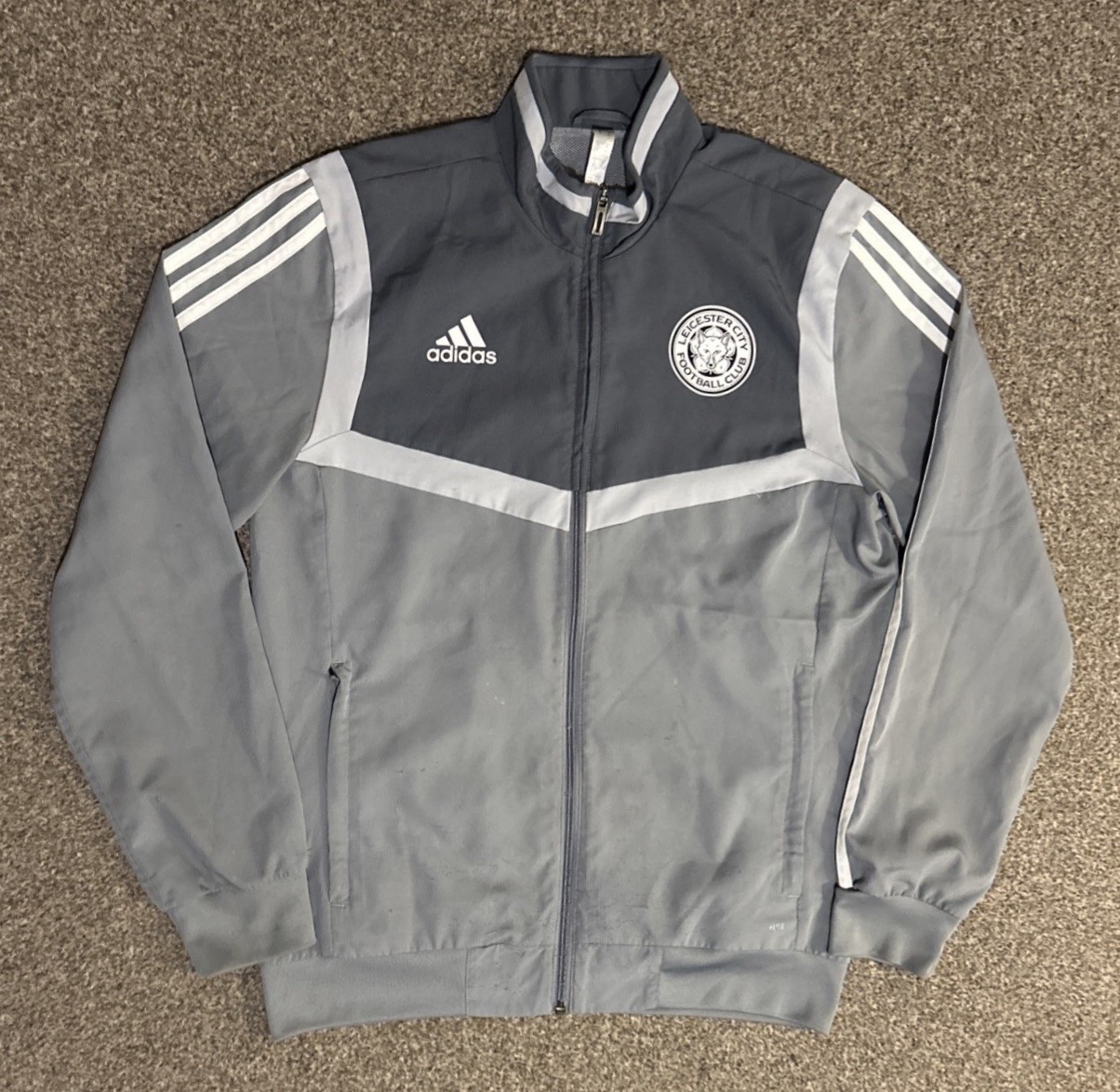Leicester City Full Zip Adidas Training Jacket, Small, SEE DESCRIPTION for sale on Ebay