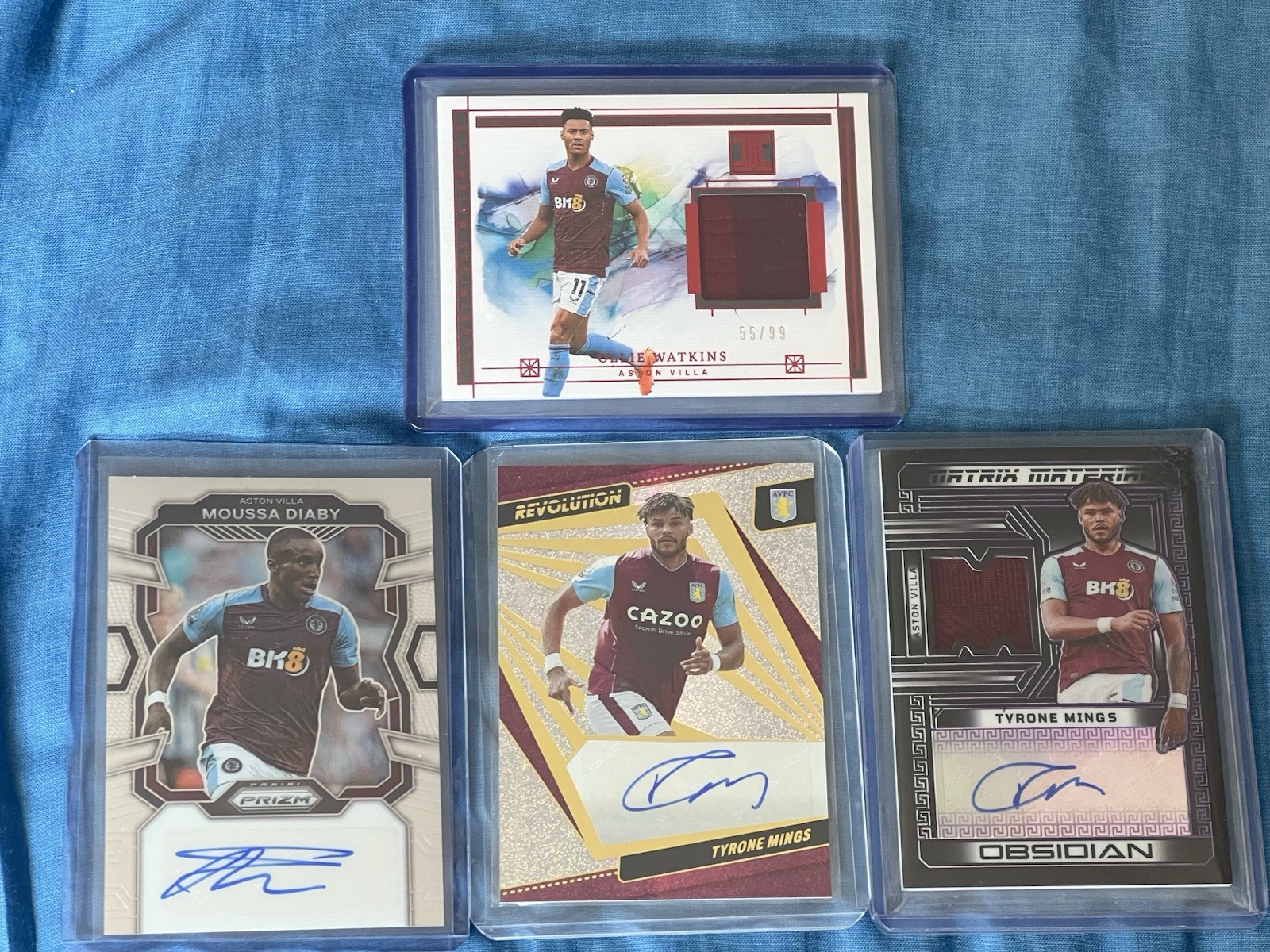 Aston Villa Auto And Patch Bundle /50, /99 Tyrone Mings, Ollie Watkins, Diaby for sale on Ebay