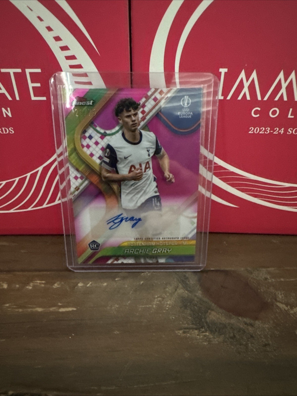 Topps Finest 24/25 Tottenham Hotspur Archie Gray Auto 29/75 Rookie Card RC for sale on Ebay