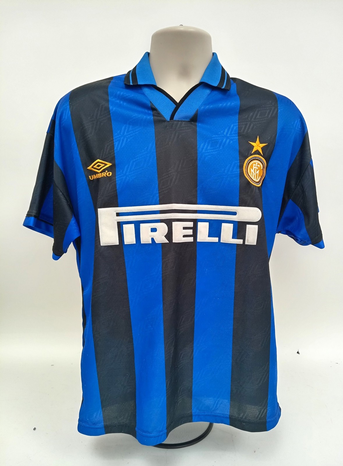 Vintage Inter Milan FC Home Football Shirt 1995-96 Umbro Pirelli Medium In GC for sale on Ebay
