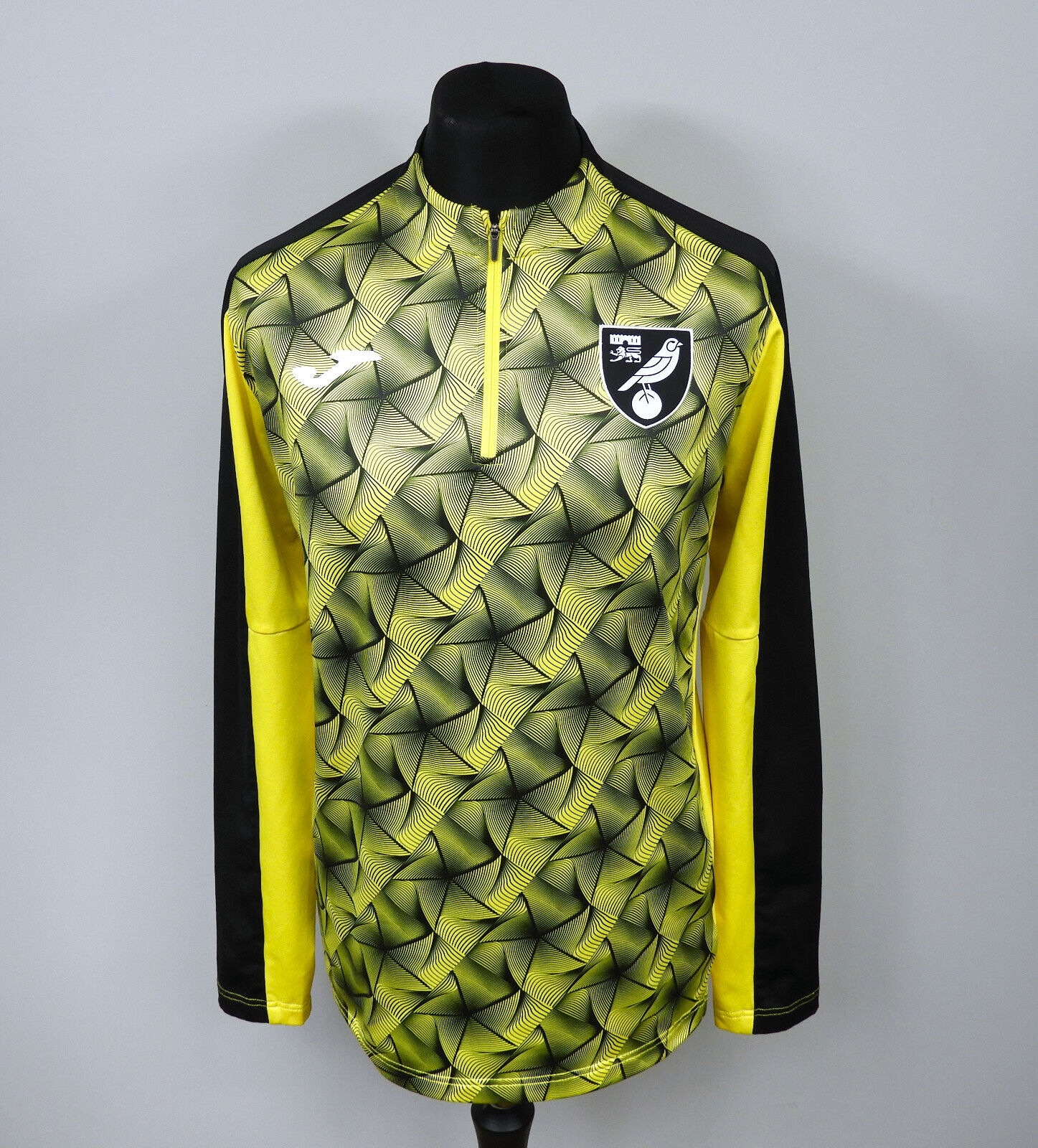 Norwich City Joma Tracksuit Top Yellow Sweatshirt Training Size. XL for sale on Ebay