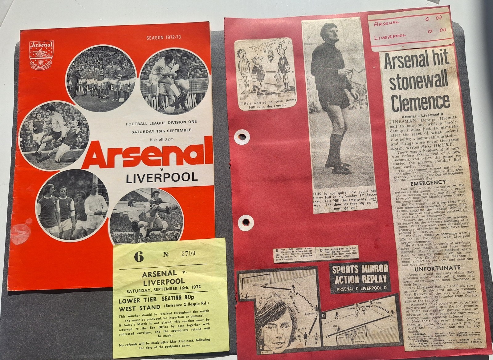 Arsenal v Liverpool/Norwich Programmes plus ticket + Match Reports 72/73 Season  for sale on Ebay