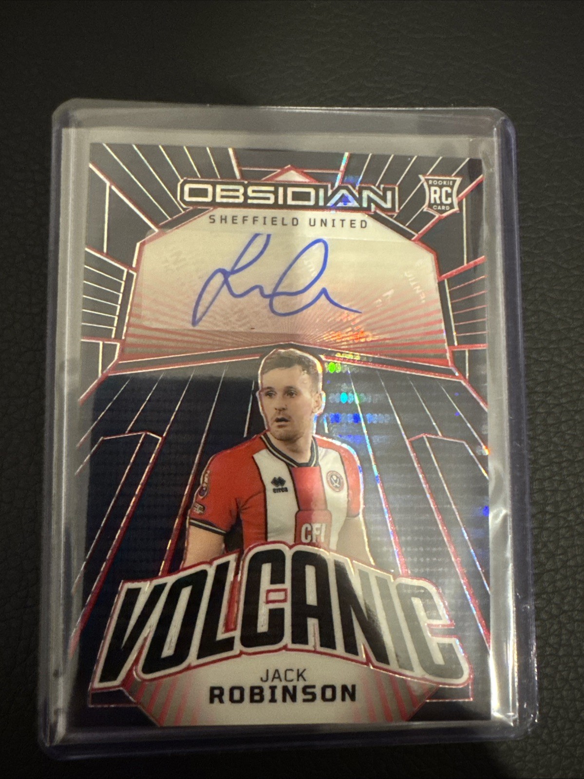 /49 VOLCANIC AUTO - JACK ROBINSON - 2023/24 PANINI OBSIDIAN- SHEFFIELD UNITED for sale on Ebay