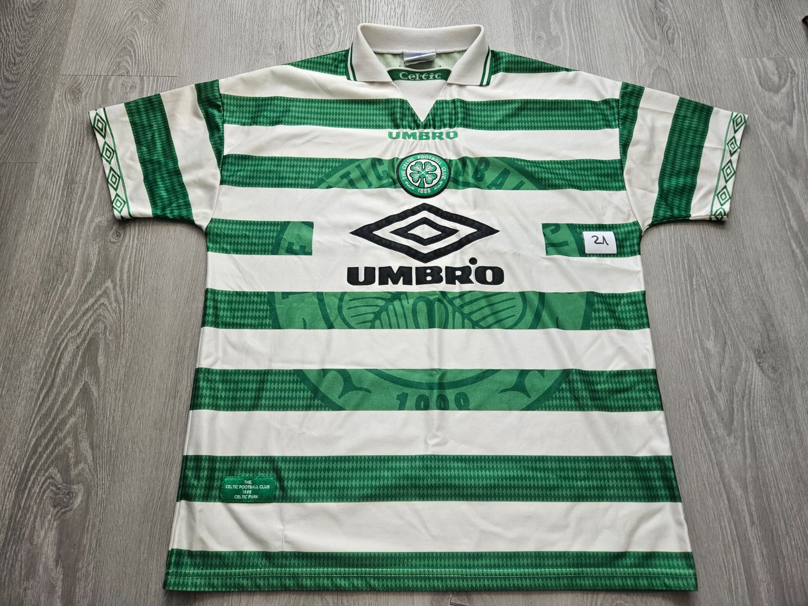Mens Umbro Celtic Home football shirt 1997 - 1999 Size XL for sale on Ebay