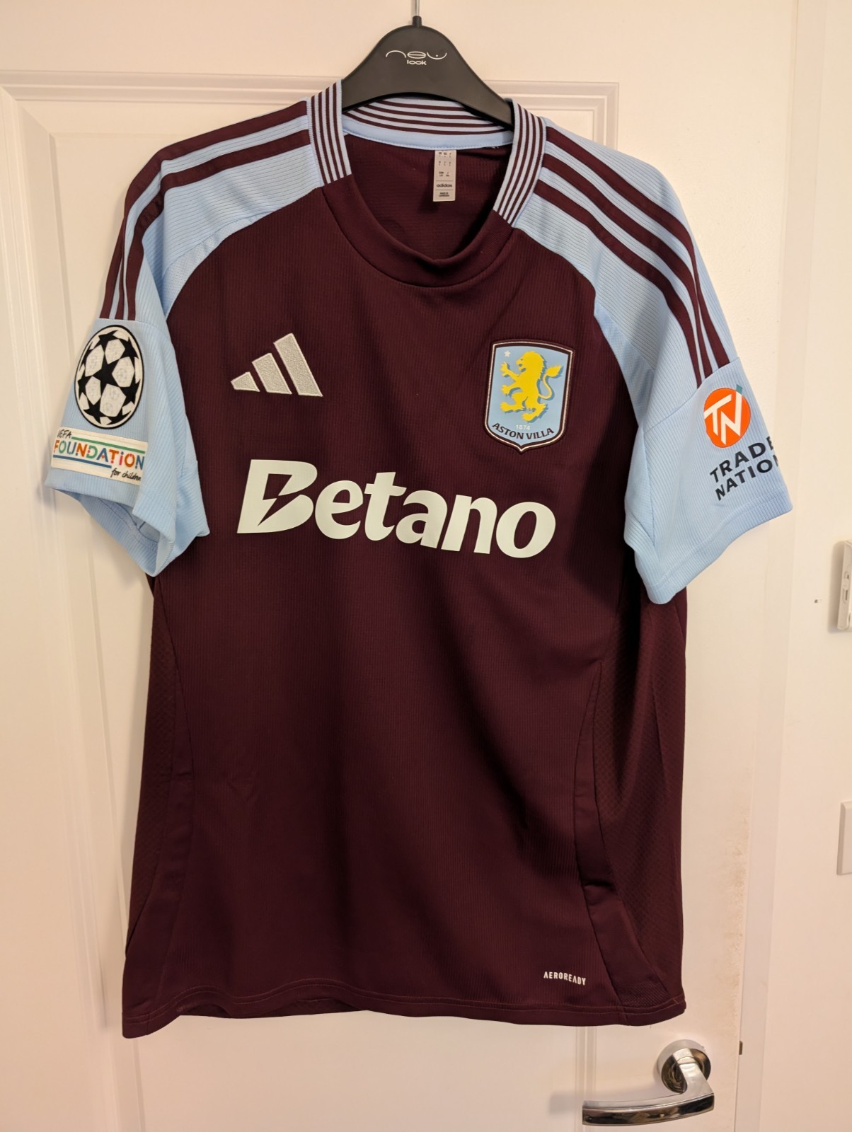 Aston Villa 24/25 Adidas Home Shirt Rashford 9 Champions League Size Large for sale on Ebay