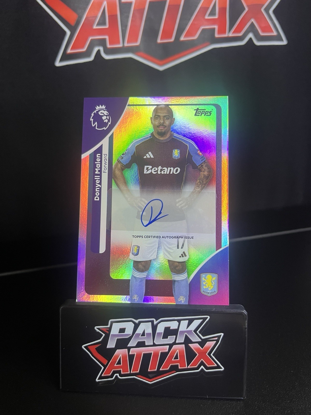 Topps Premier League 2026 Donyell Malen Auto Autograph Aston Villa for sale on Ebay