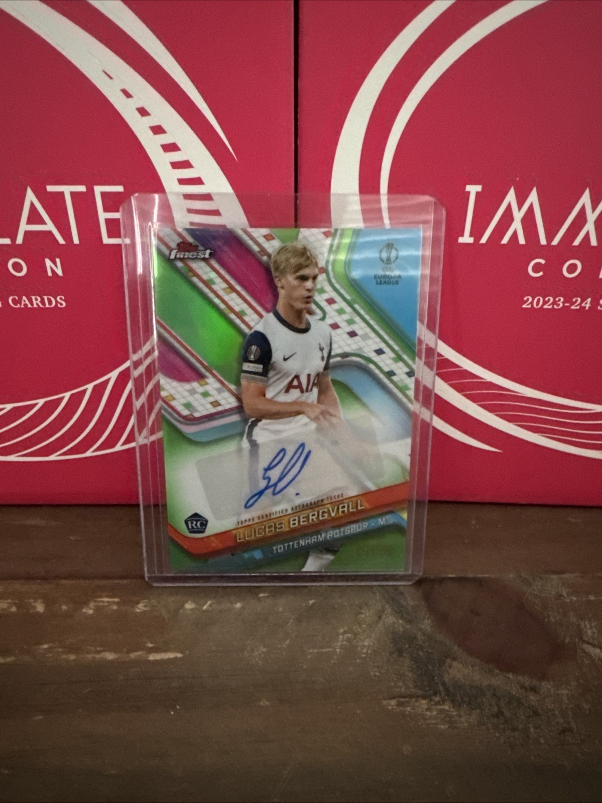 Topps Finest 24/25 Tottenham Hotspur Lucas Bergvall Auto 76/99 Rookie Card RC for sale on Ebay