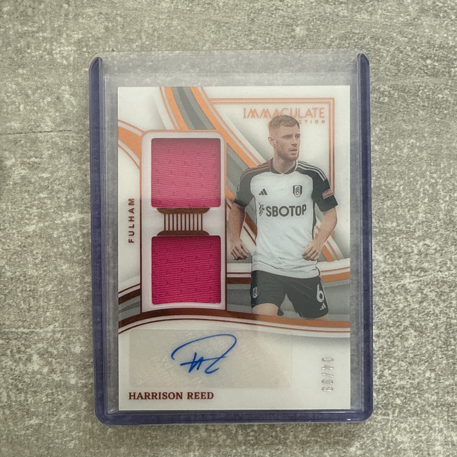 Fulham Harrison Reed Auto And Patch Worn Numbered 4/99 for sale on Ebay