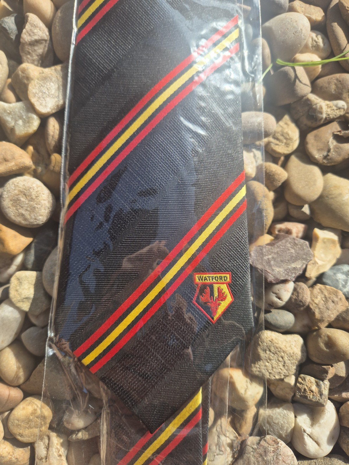 Watford FC Official Club Tie Black With Red And Gold. for sale on Ebay