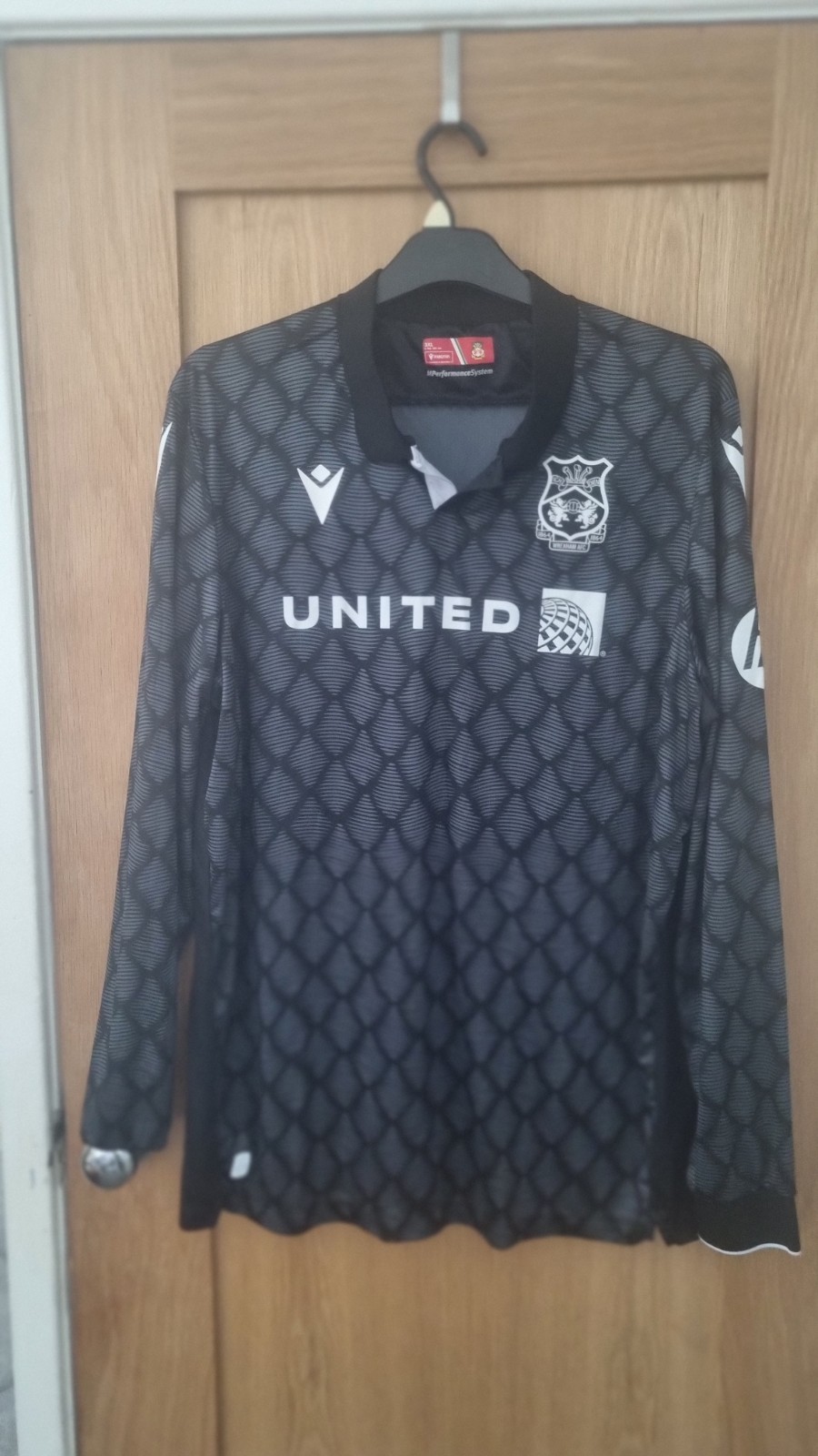 Wrexham AFC Black away Shirt 24/25 used 3XL  for sale on Ebay