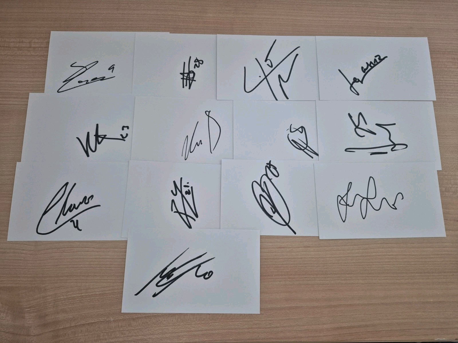 13 Signed Wolves Football White Index Cards 2025/26 for sale on Ebay