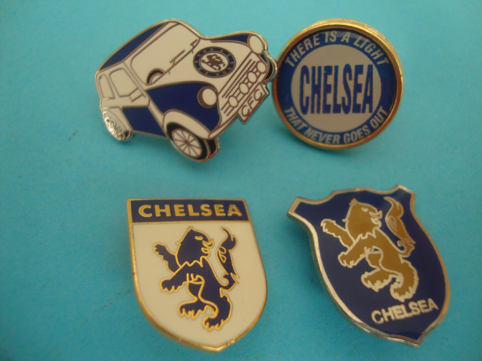 (760)  FOUR  CHELSEA  FOOTBALL CLUB  METAL  PIN BADGE  for sale on Ebay