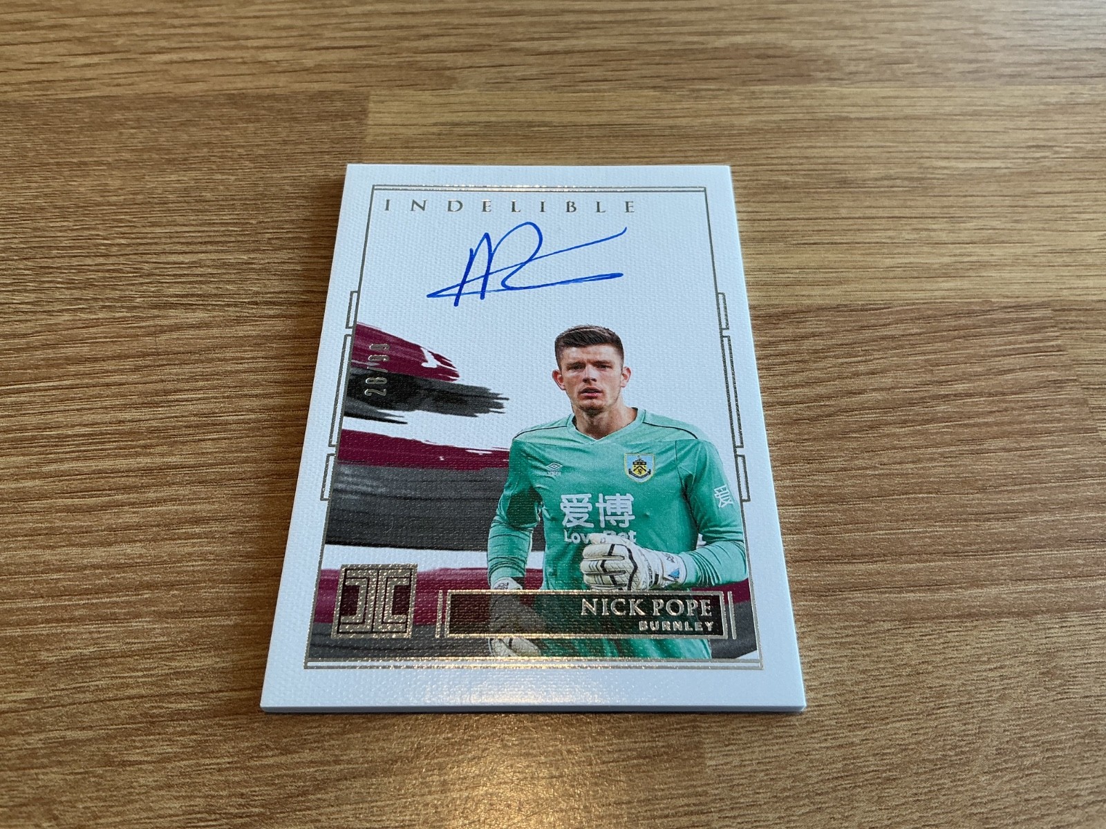 BURNLEY NICK POPE INDELIBLE SIGNED CARD 28/99 for sale on Ebay