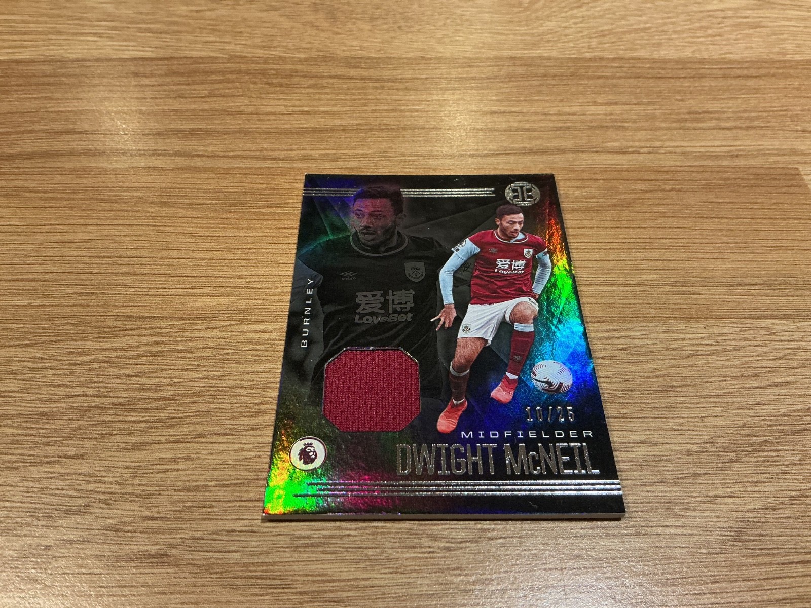 BURNLEY 2020-21 DWIGHT MCNEIL PATCH CARD 10/25 for sale on Ebay