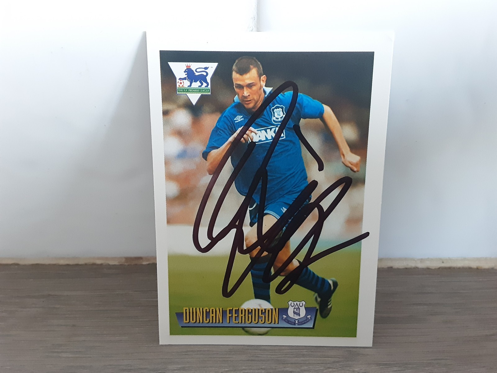 DUNCAN FERGUSON - EVERTON Hand Signed Football trading card  for sale on Ebay