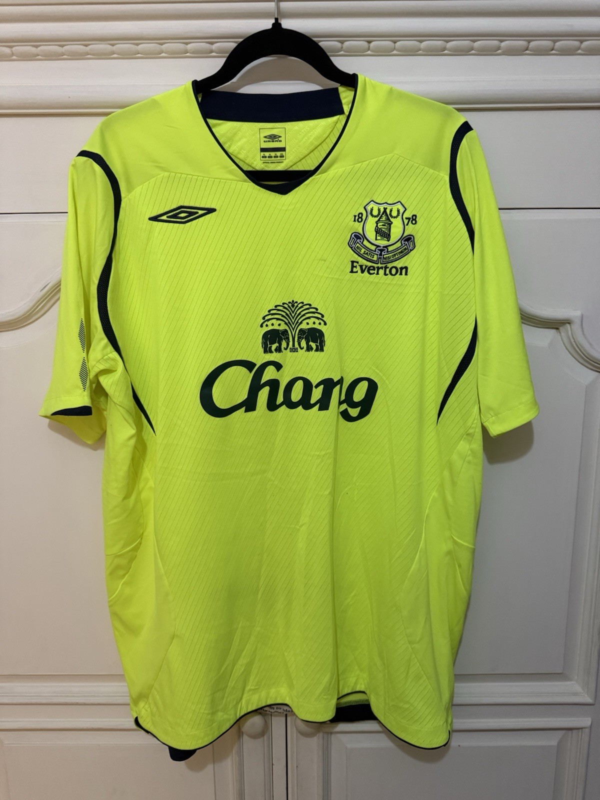AUTHENTIC EVERTON 2008-09 UMBRO CHANG FOOTBALL SHIRT XL ADULT THIRD KIT  for sale on Ebay