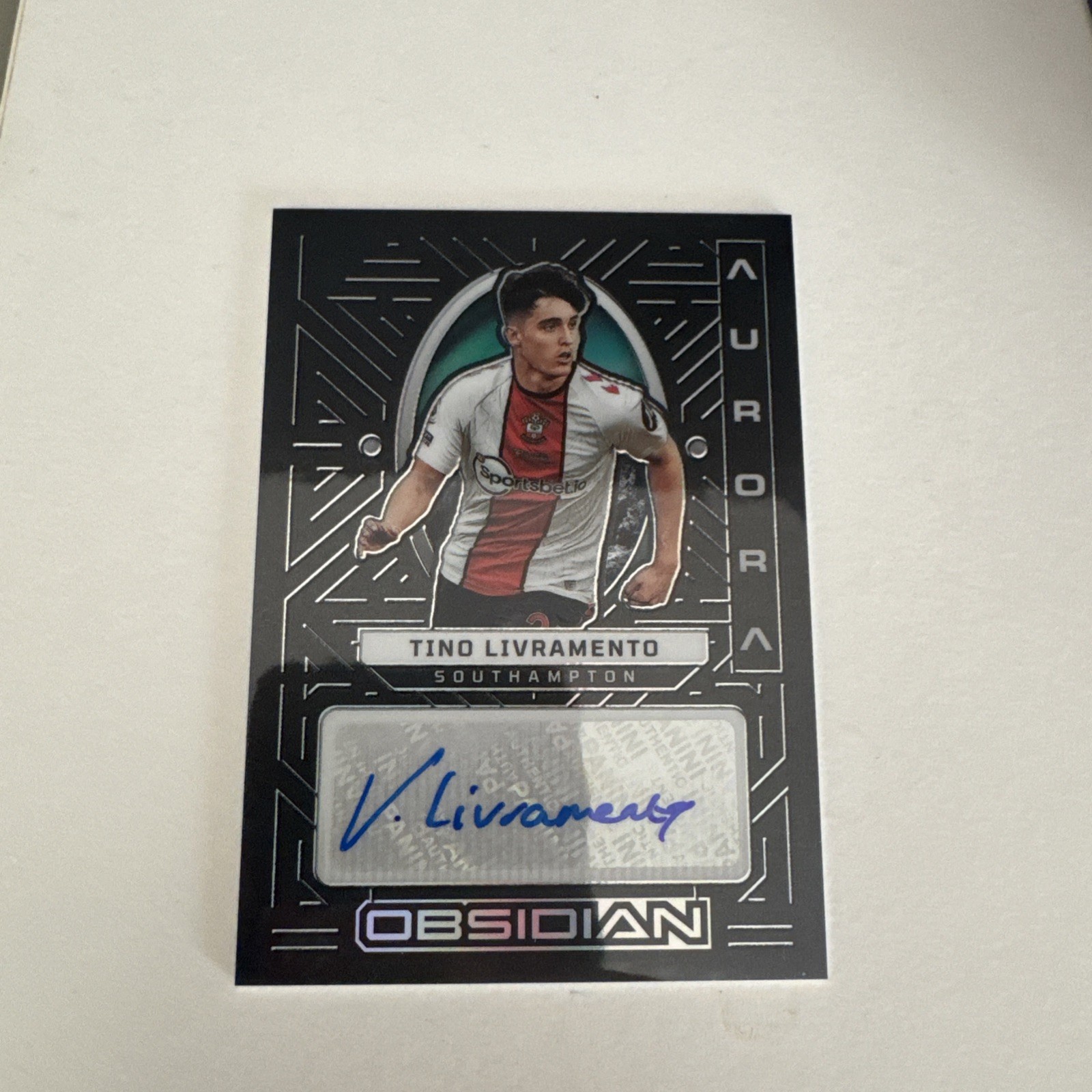 2022-23 Panini Obsidian Aurora Auto Tino Livramento /199 Southampton for sale on Ebay