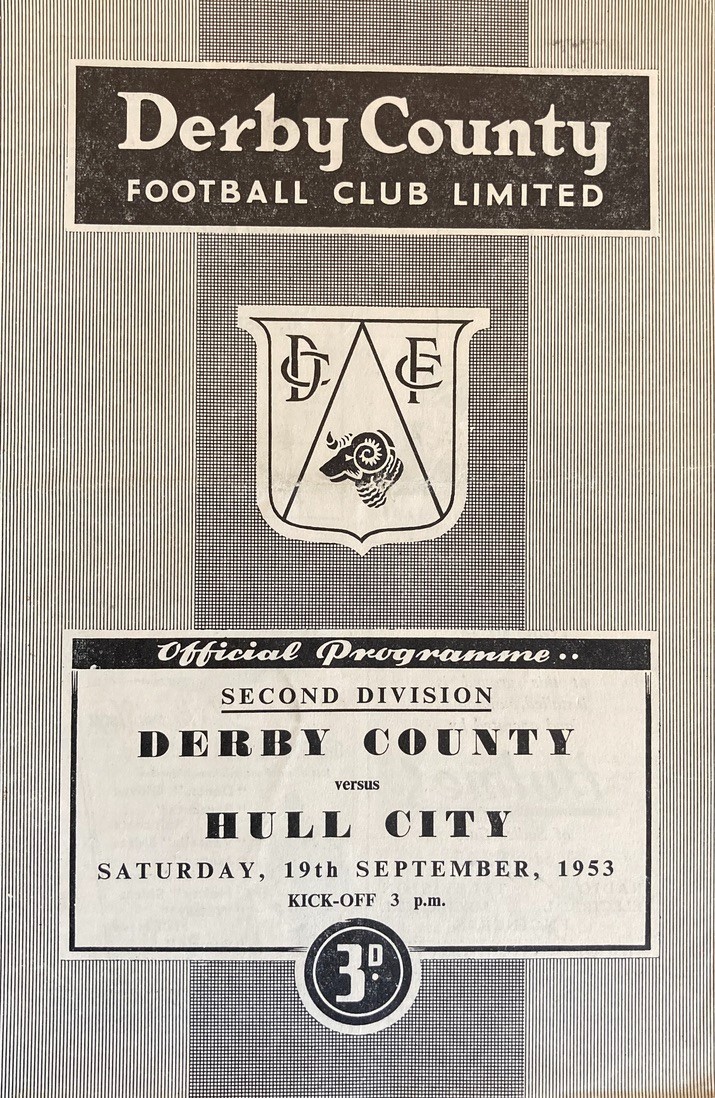 Derby County v Hull City Div 2 1953/54 for sale on Ebay
