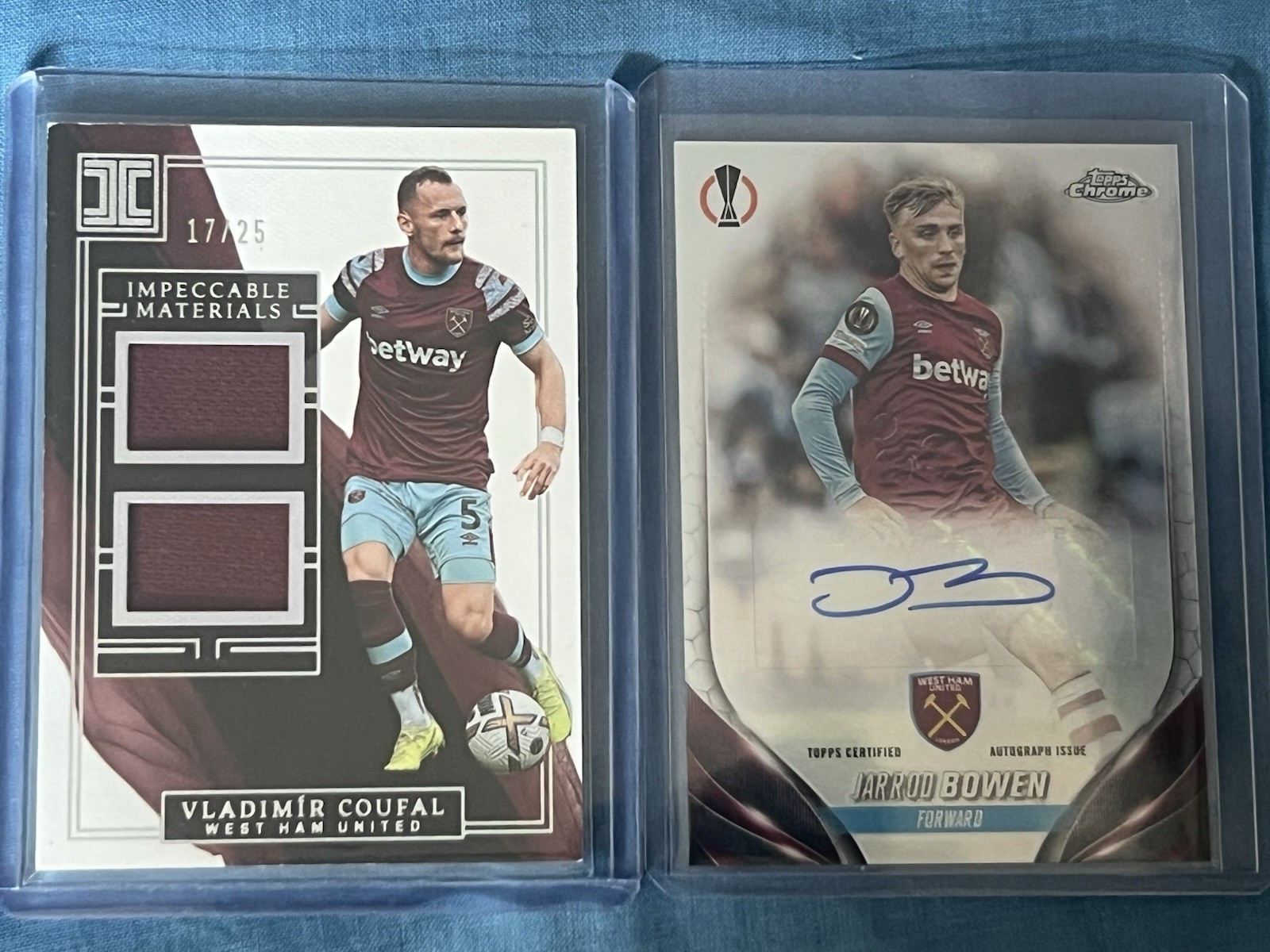 West Ham Auto & Patch Bundle 🔥Jared Bowen 🔥 Vladimir Coufal/25 MATCH WORN for sale on Ebay