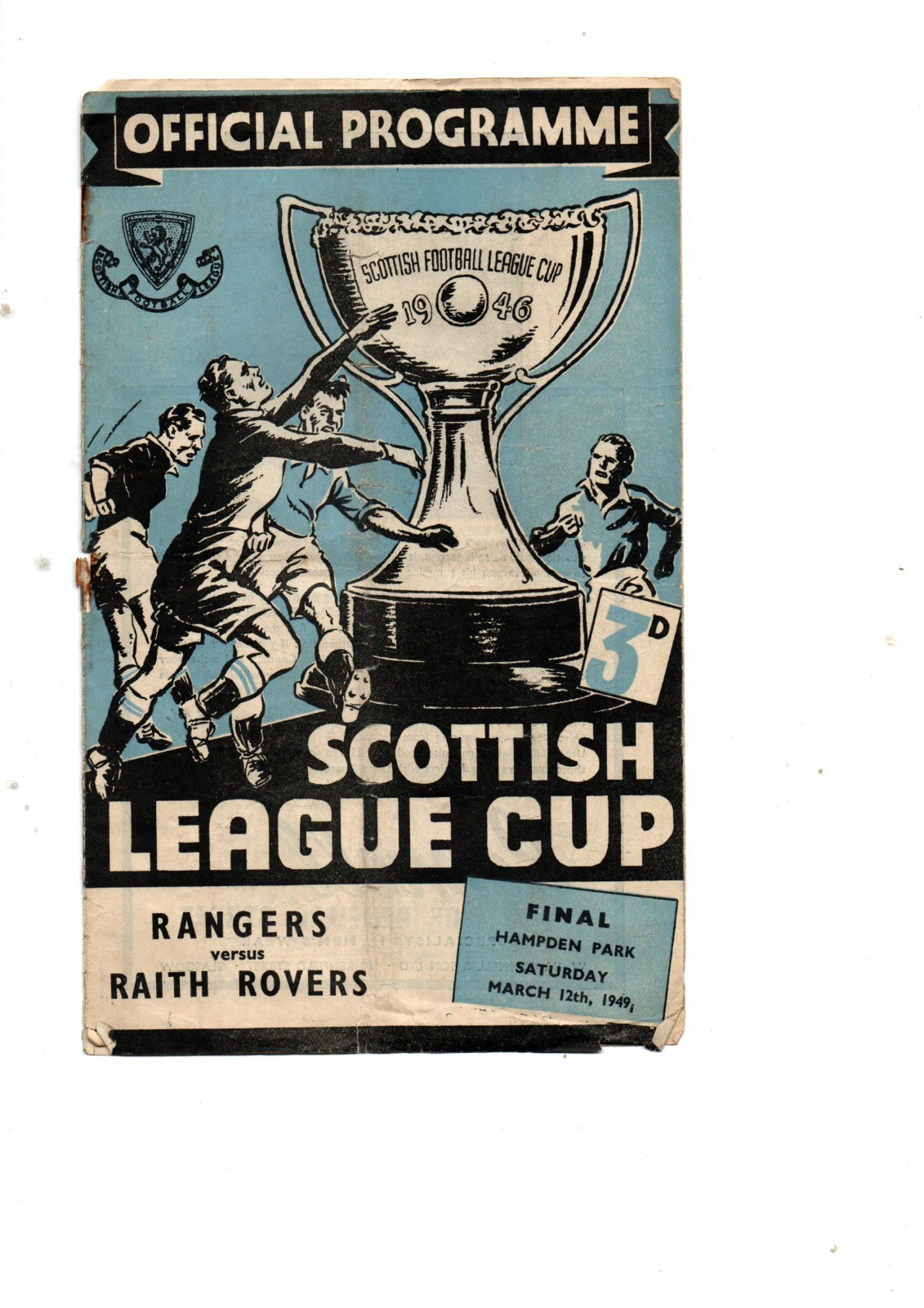 Rangers v Raith Rovers 1948 - 1949 Scottish League Cup Final for sale on Ebay