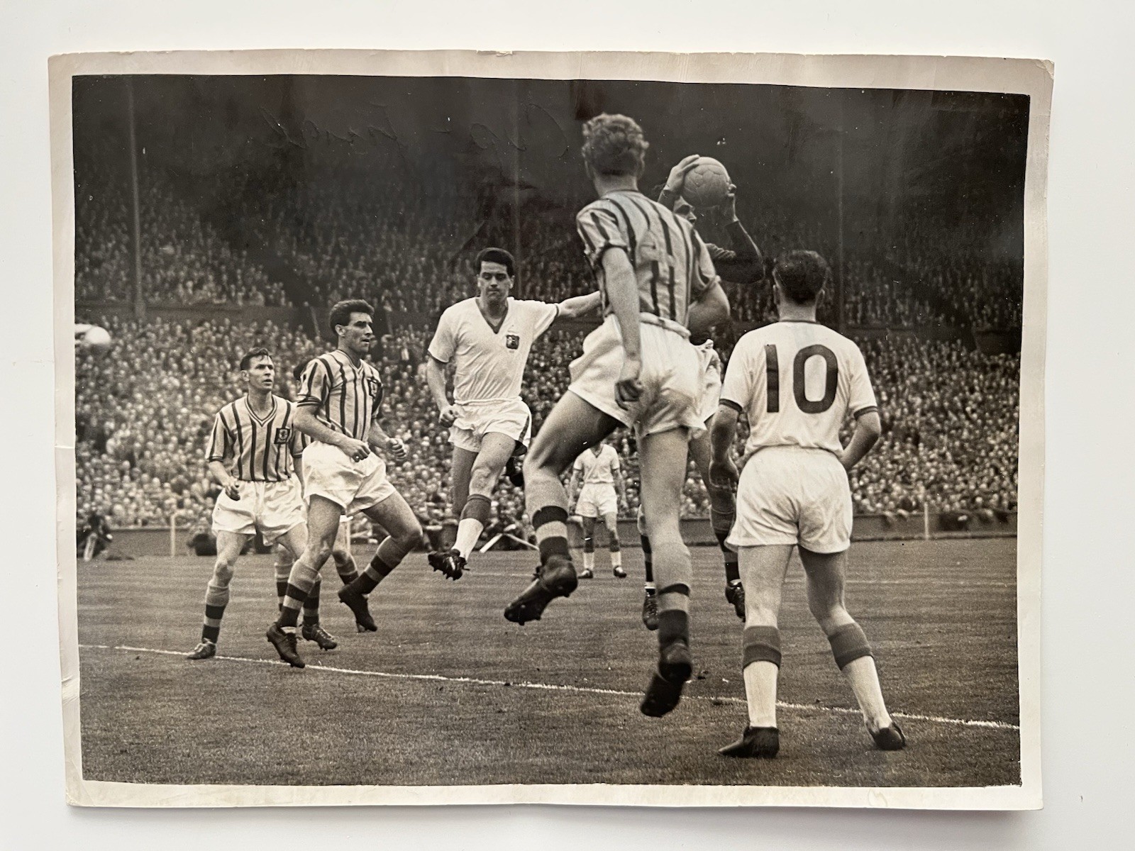 Aston Villa Manchester Utd 1957 FA Cup Final Action Press Photo Football for sale on Ebay