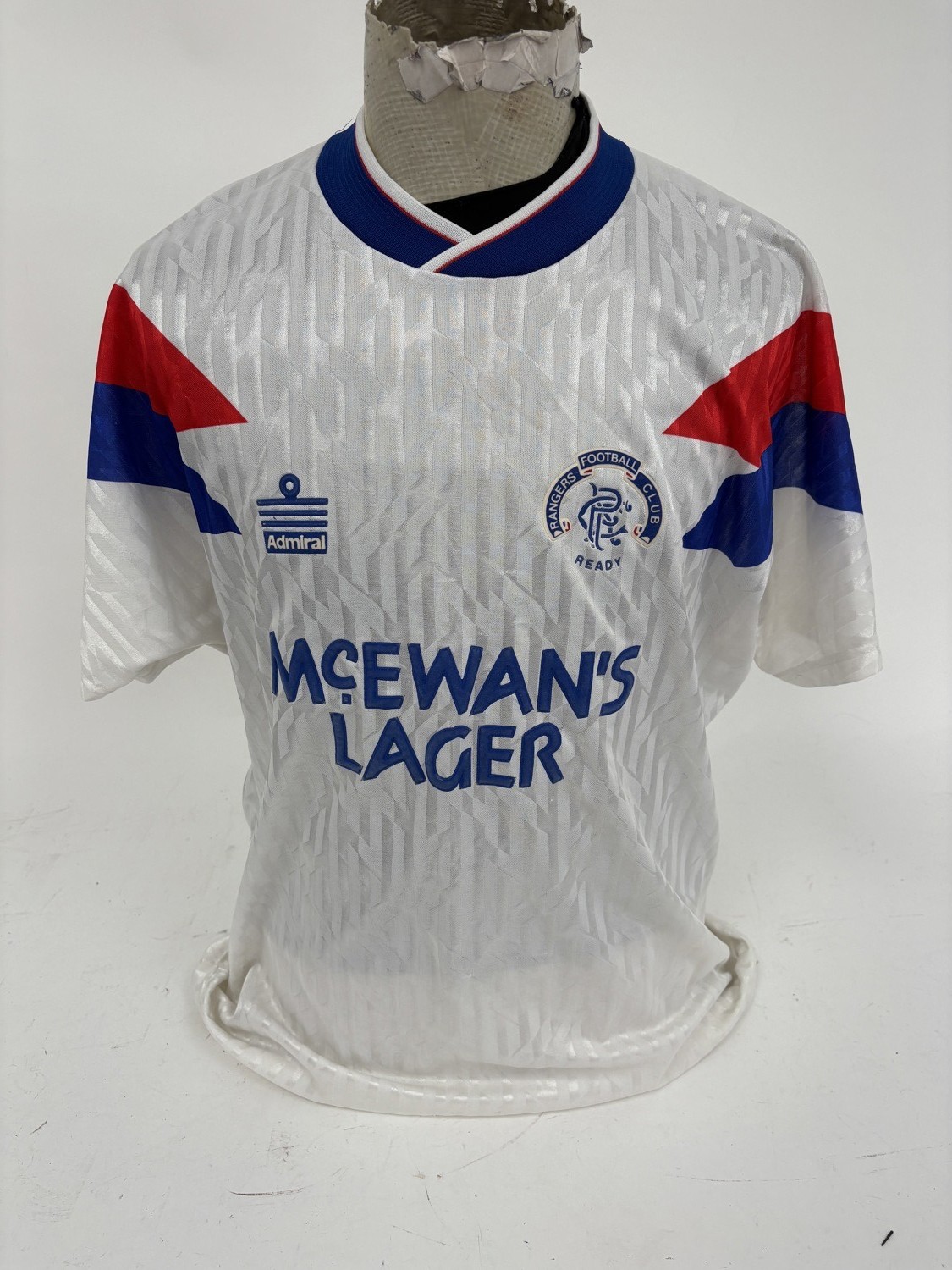 RANGERS 1990/1992 AWAY FOOTBALL SHIRT JERSEY ADMIRAL Large 42-44 Inch  for sale on Ebay