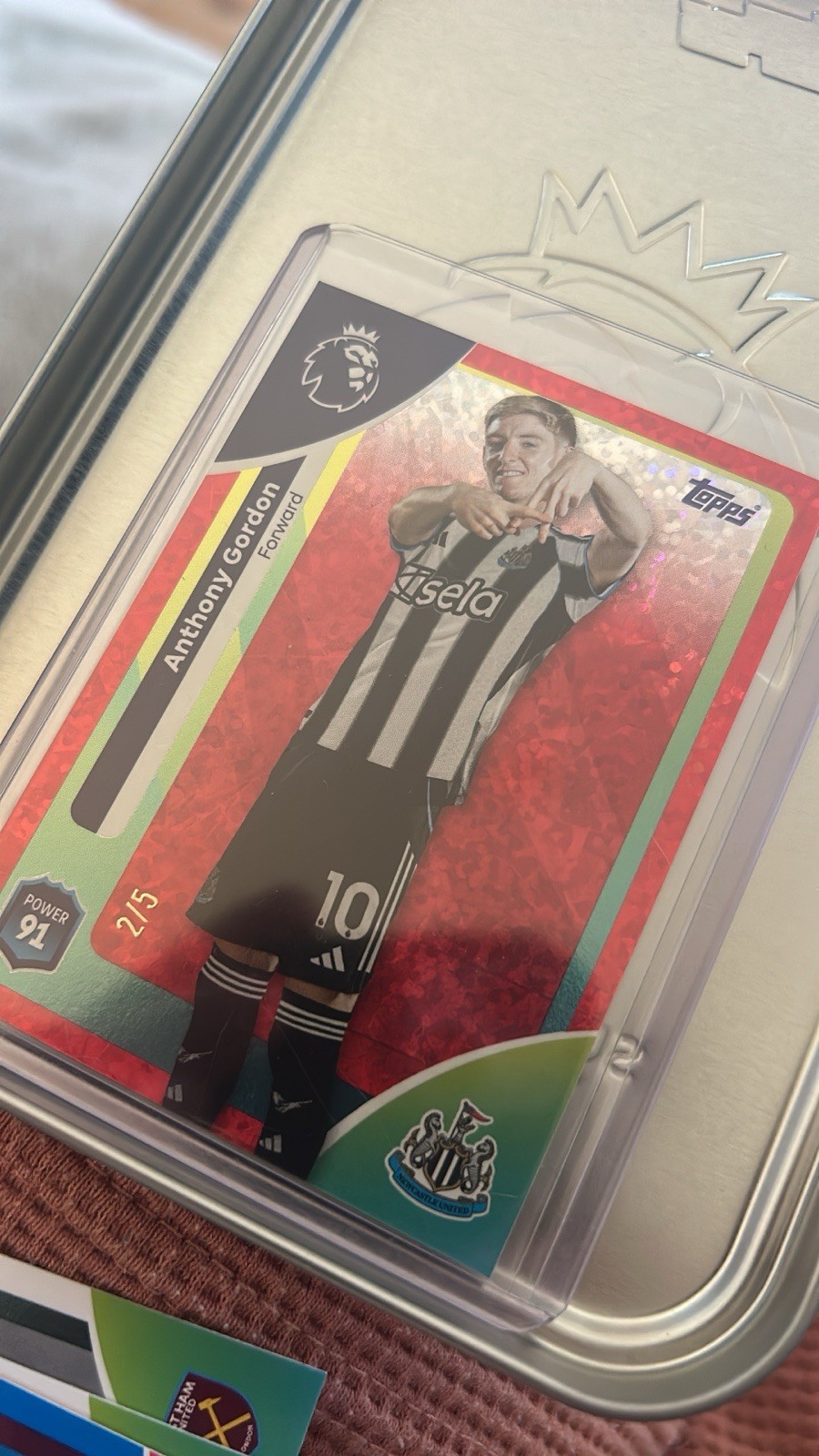 Topps Premier League 26 - Anthony Gordon /5 - Newcastle United - Parallel Card for sale on Ebay