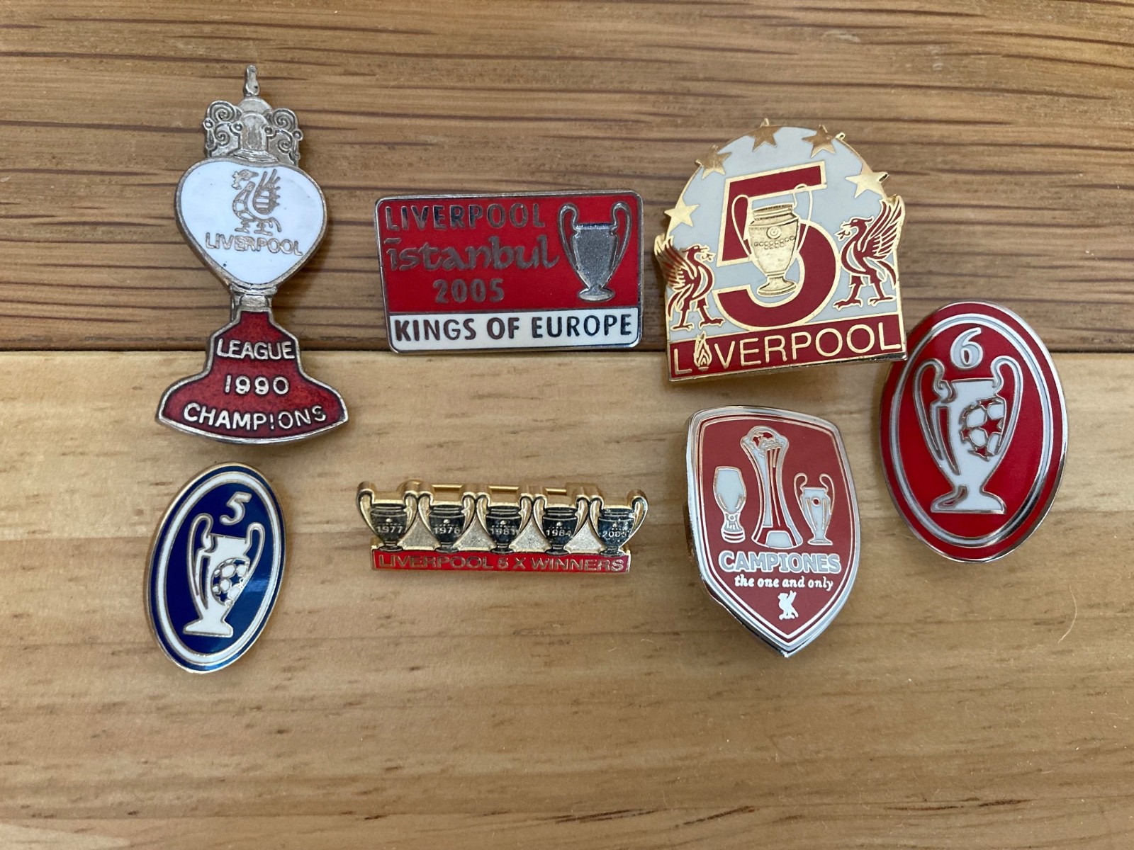 7x  Liverpool Football Club Pin Badges for sale on Ebay