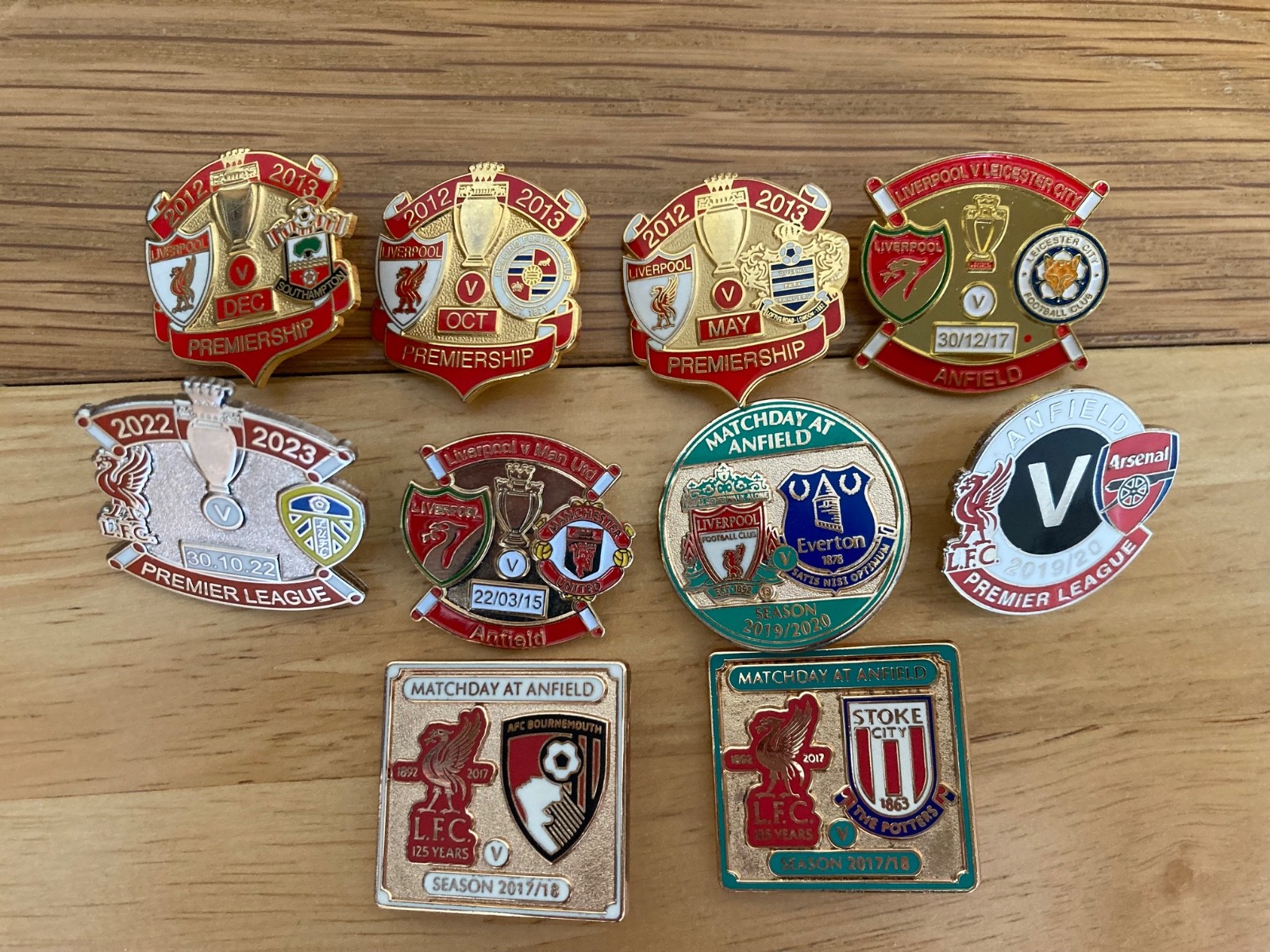 10x  Liverpool Football Club Premier League Badges for sale on Ebay