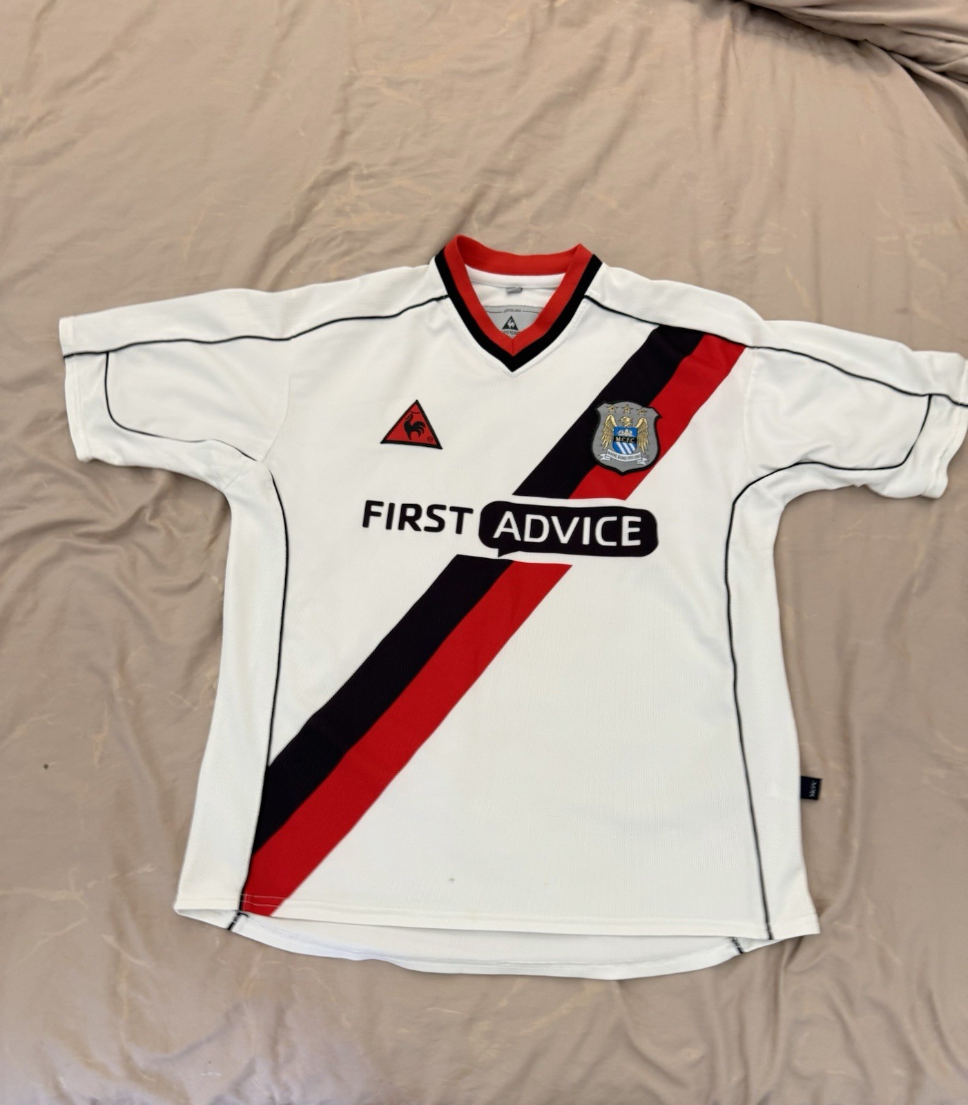 Original Authentic Le Coq Sportif Manchester City 2002/2003 Mens Away Shirt for sale on Ebay