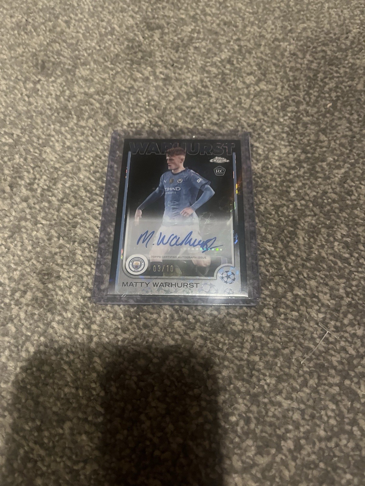  Matty Warhurst Rookie Card Manchester City 03/10 Autograph Topps logofractor  for sale on Ebay
