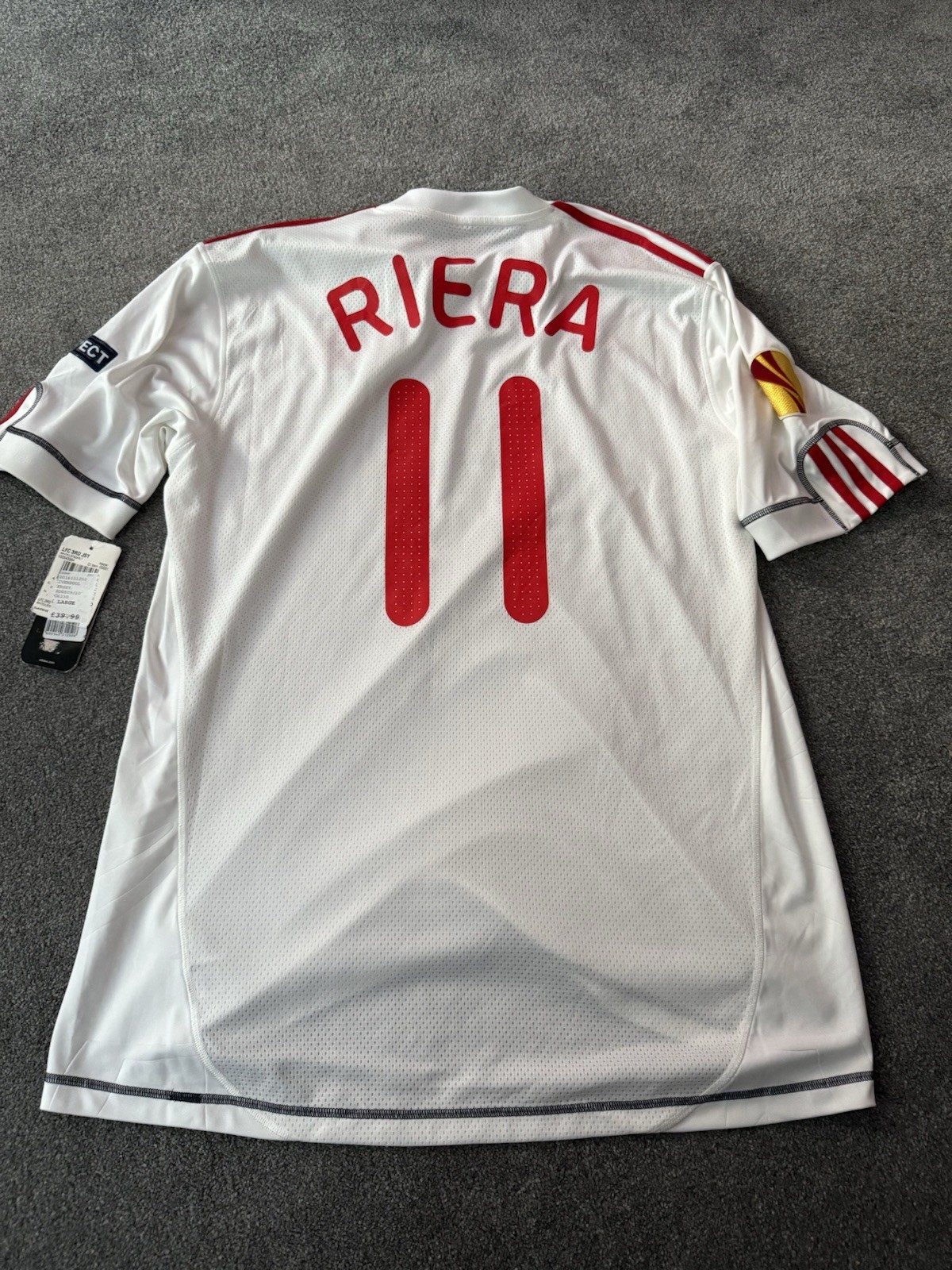 Liverpool 2009 2010 Adidas Riera Europa League White 3rd Shirt - RARE - BNWT for sale on Ebay