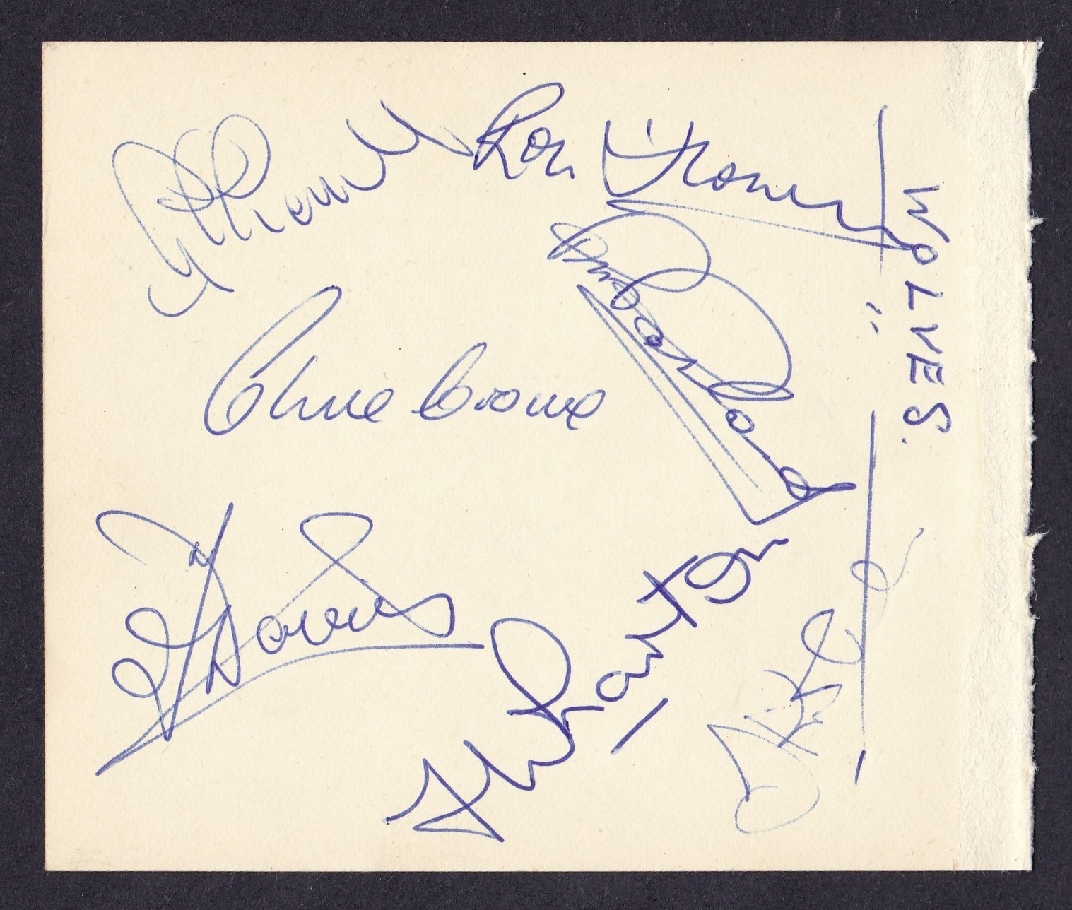 WOLVES x 7 1962/1963 Signed Autograph Page for sale on Ebay