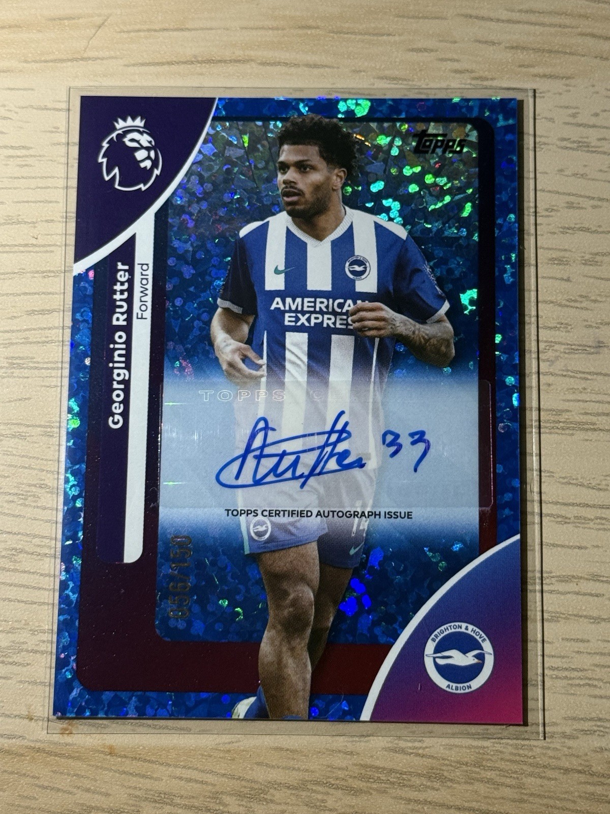 Topps Premier League 2026 Green Sparkle Autograph Georginio Rutter /99 Brighton for sale on Ebay