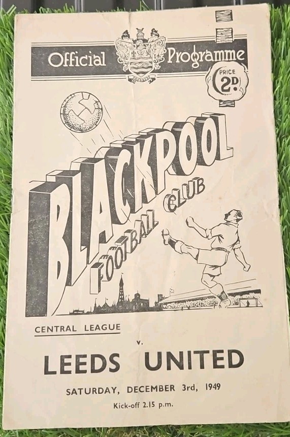 Blackpool V Leeds United Central League 1949 for sale on Ebay