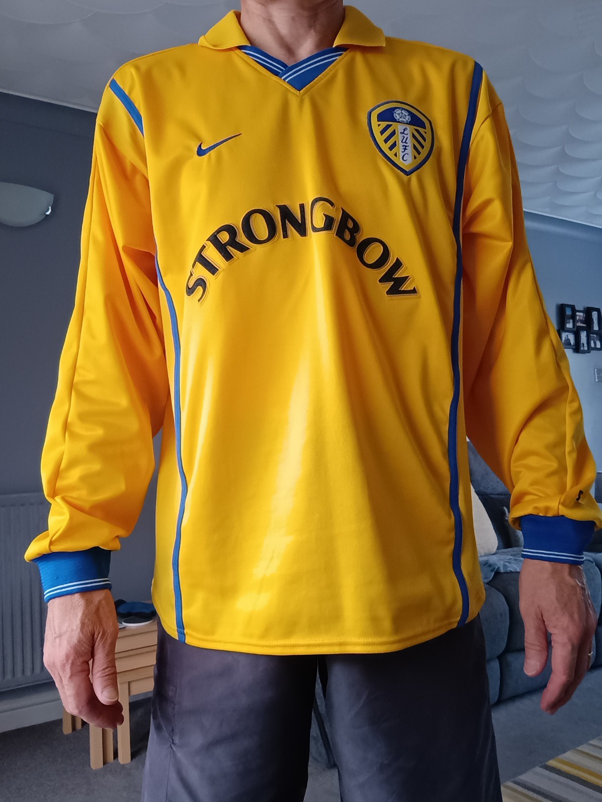 Leeds United Yellow Away Long Sleeved Shirt 2000/01- 01/02 Nike Size M Original! for sale on Ebay