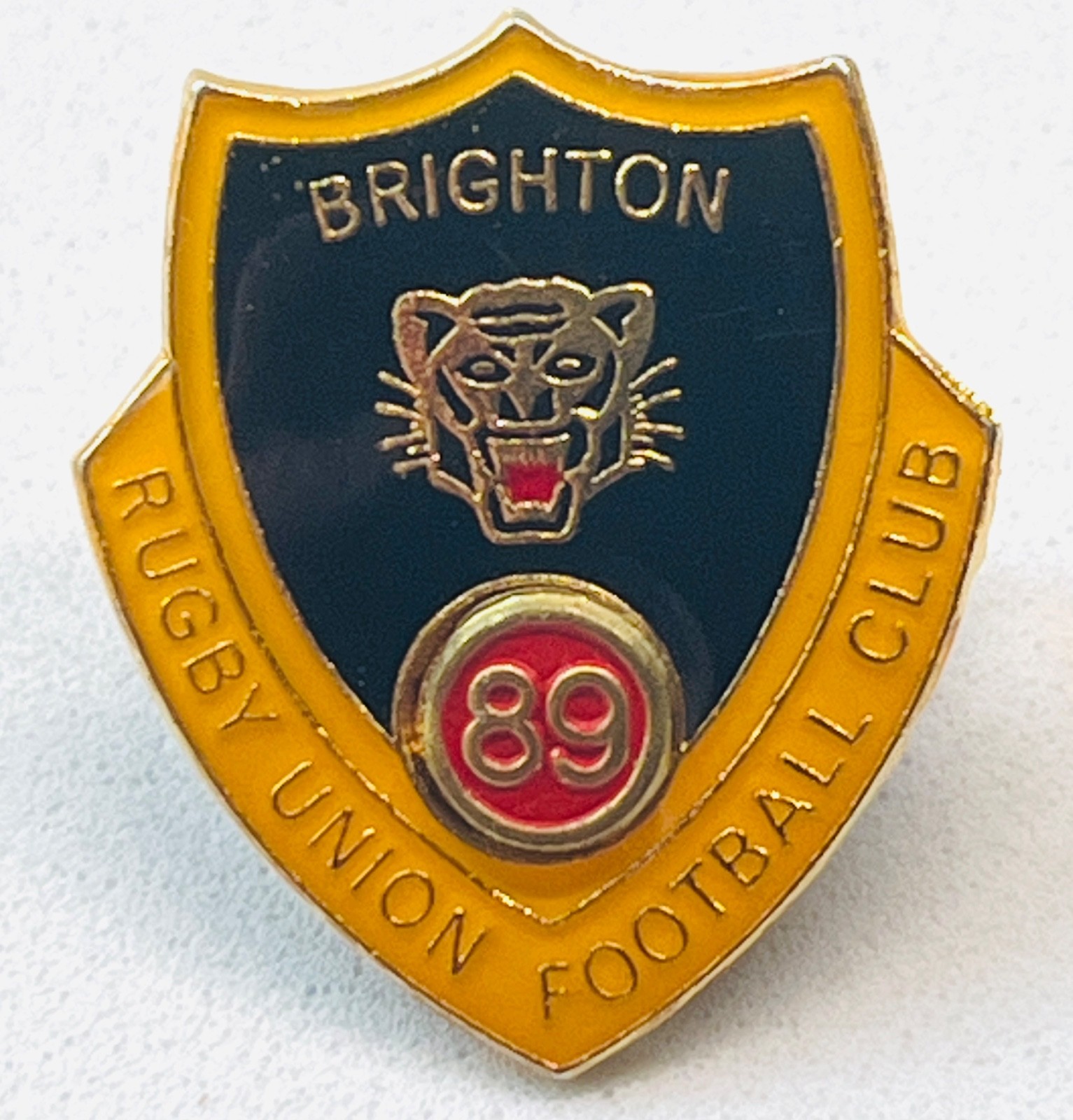 Brighton RFC 89 Rugby Union Football Club Crest Vintage Pin Badge AJ Parkes for sale on Ebay