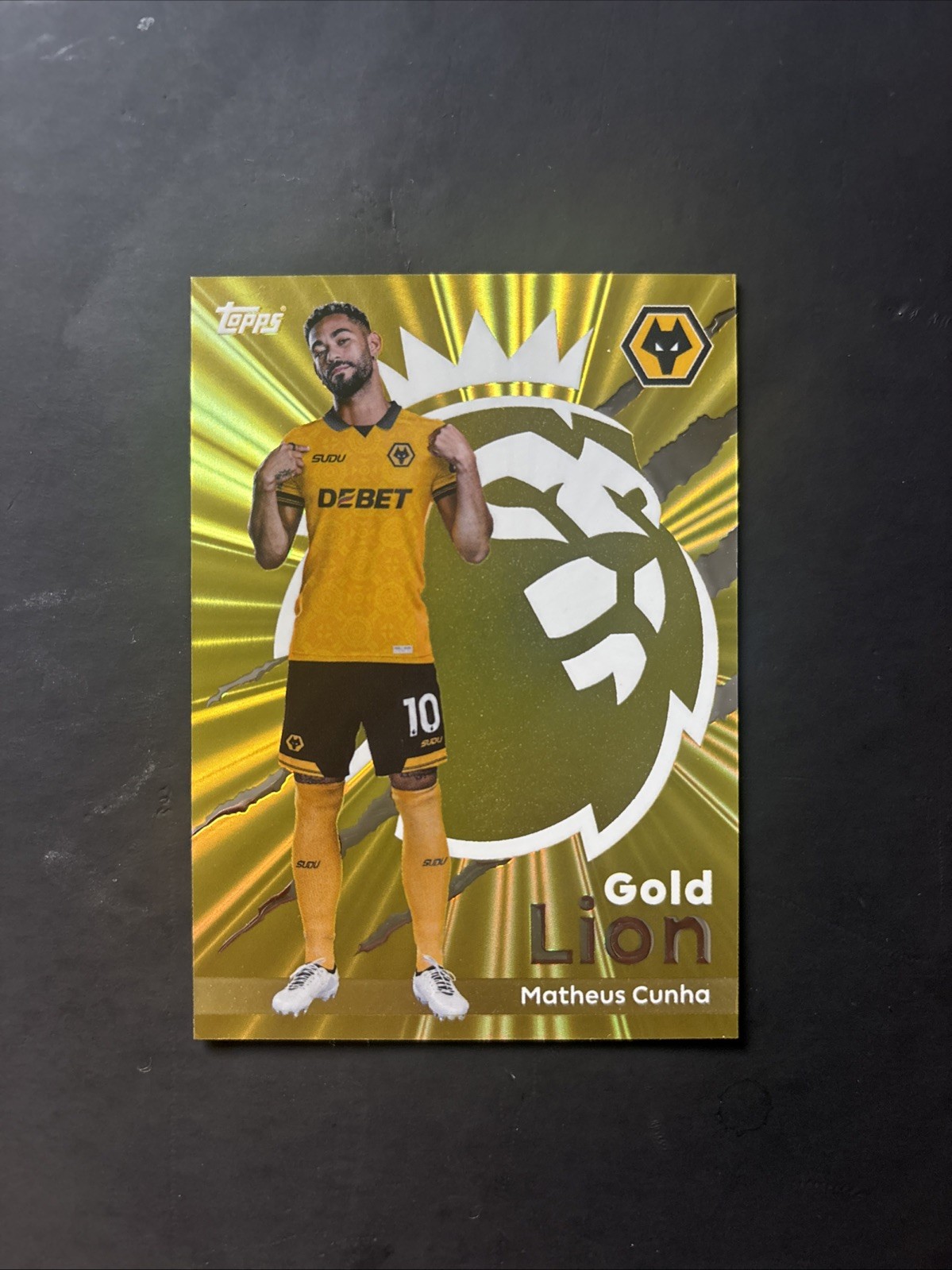 Matheus Cunha Gold Lion Topps Premier League 2025/2026 25/26 Wolves # GL 18 for sale on Ebay