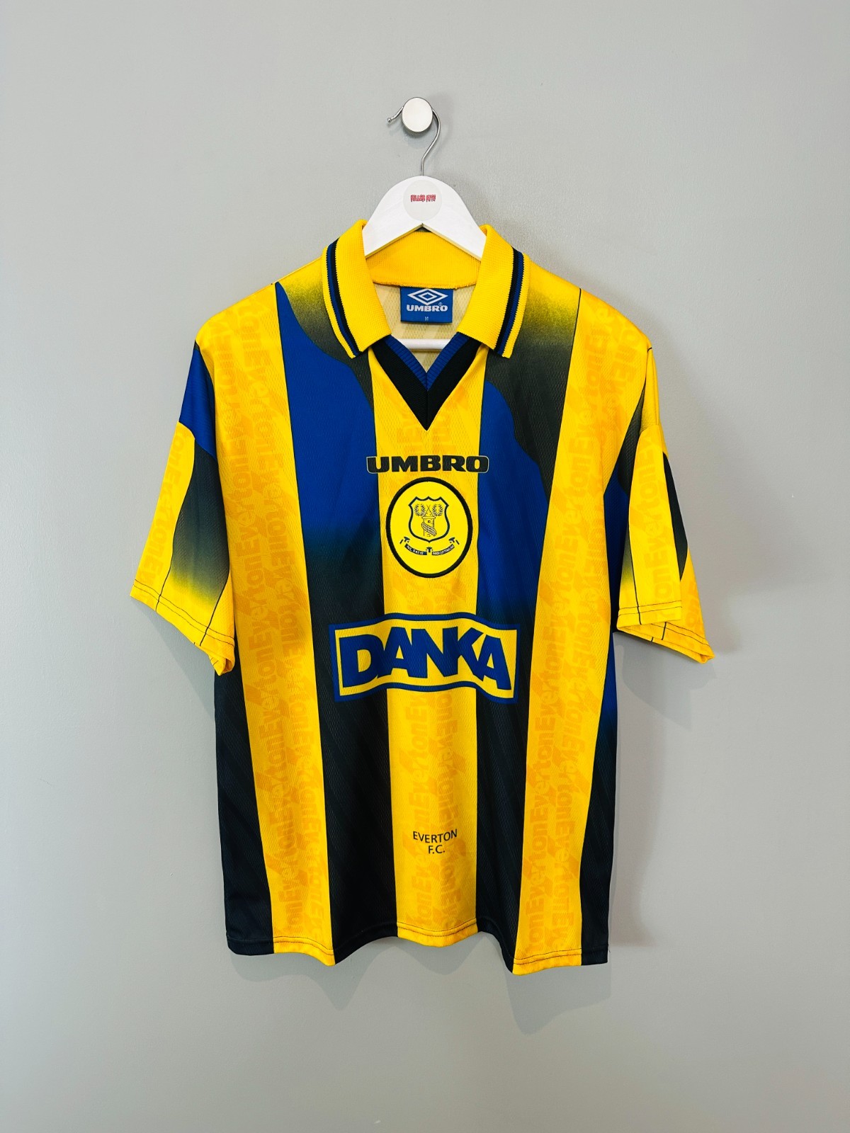 EVERTON 1996/98 AWAY SHIRT (size M)  UMBRO ORIGINAL VINTAGE FOOTBALL SHIRT for sale on Ebay